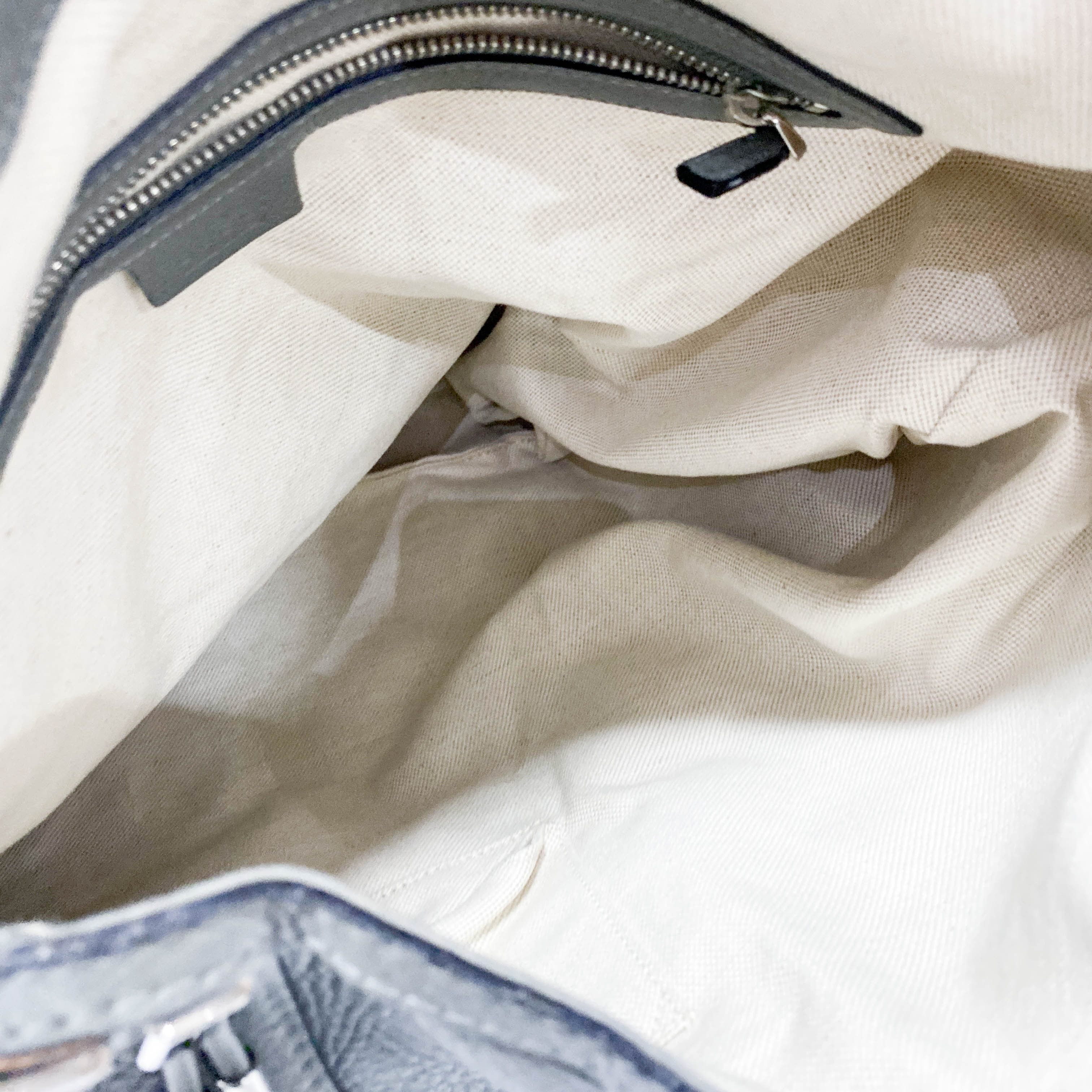 New Jackie Grey Leather Two Way Bag