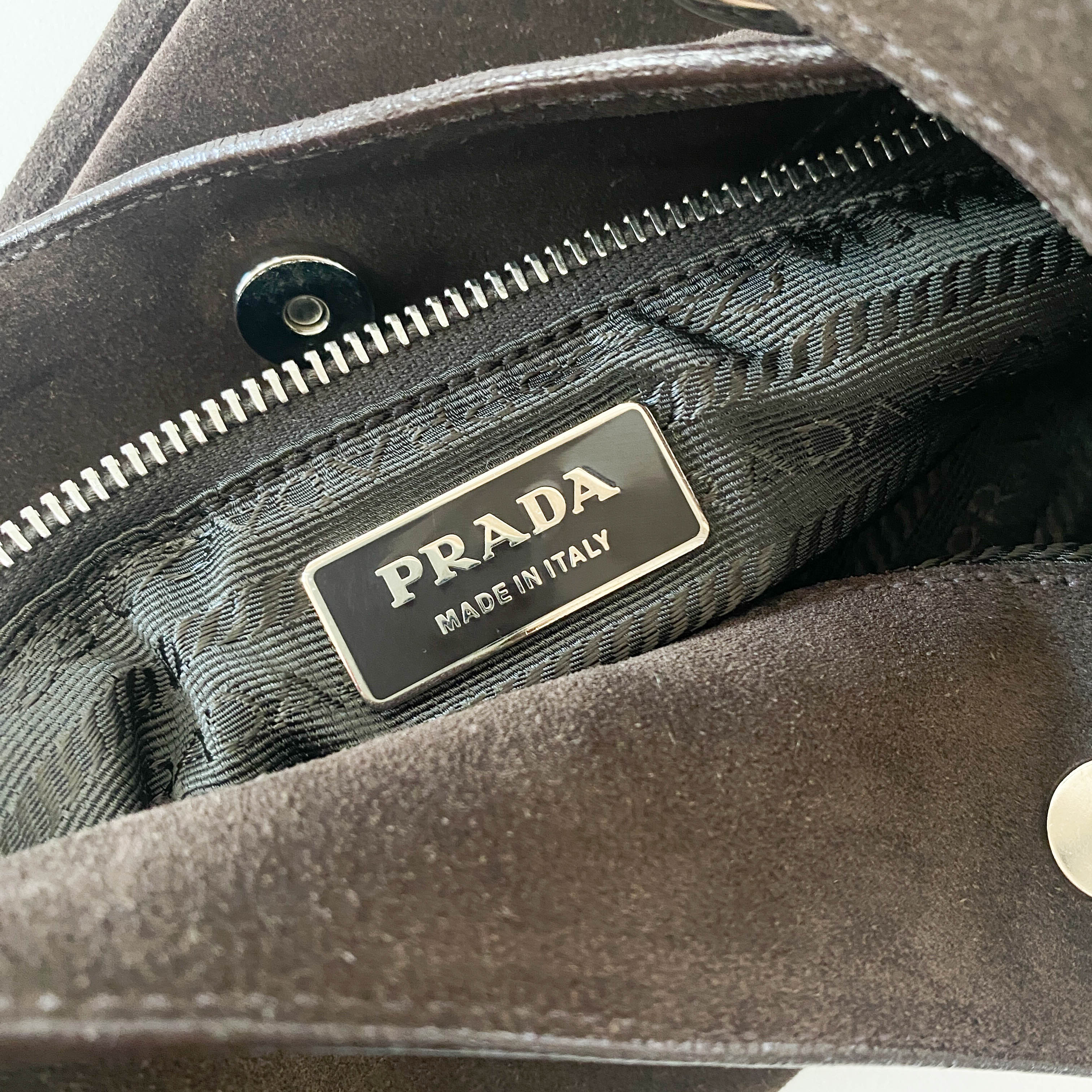 Brown Suede Hobo Shoulder Bag