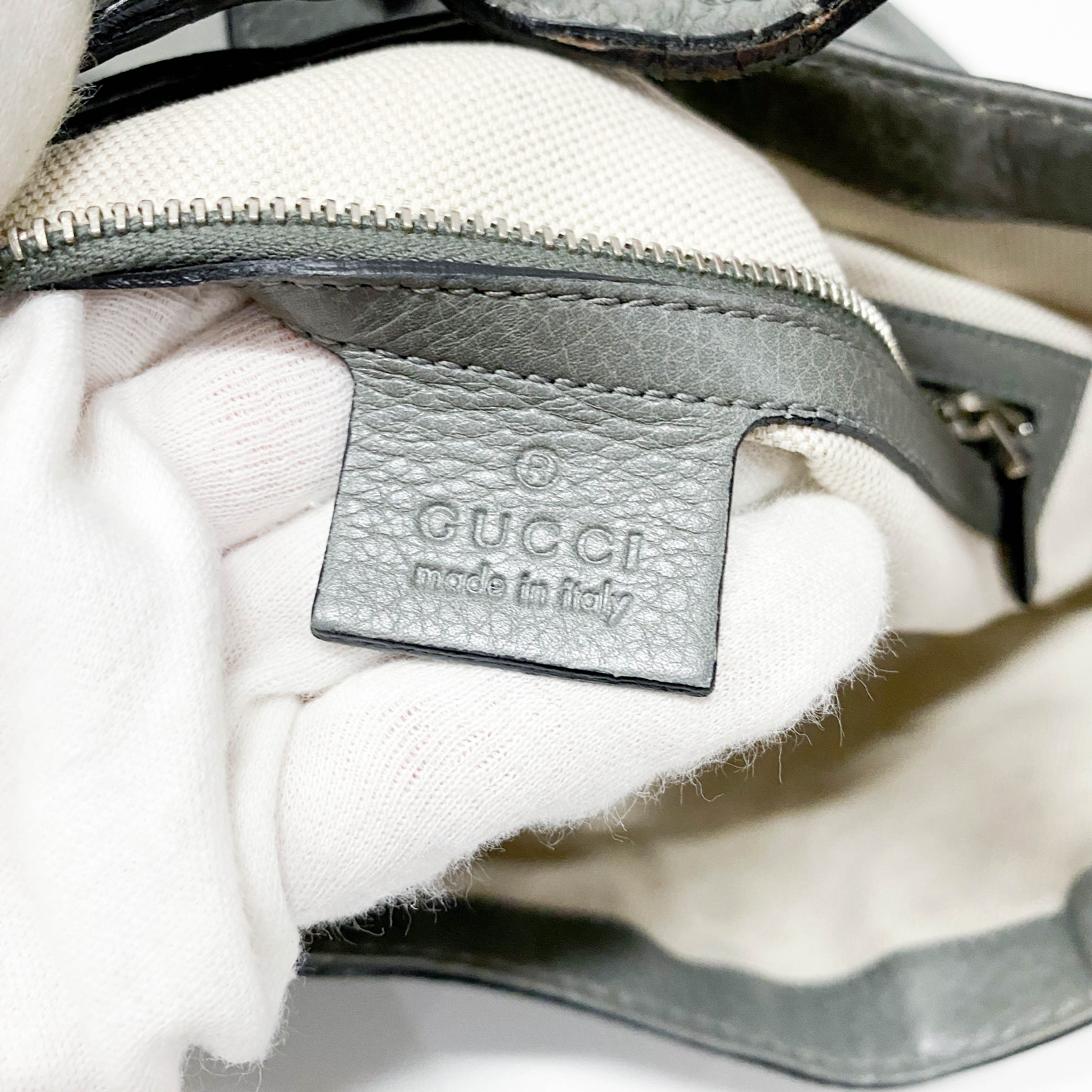 New Jackie Grey Leather Two Way Bag