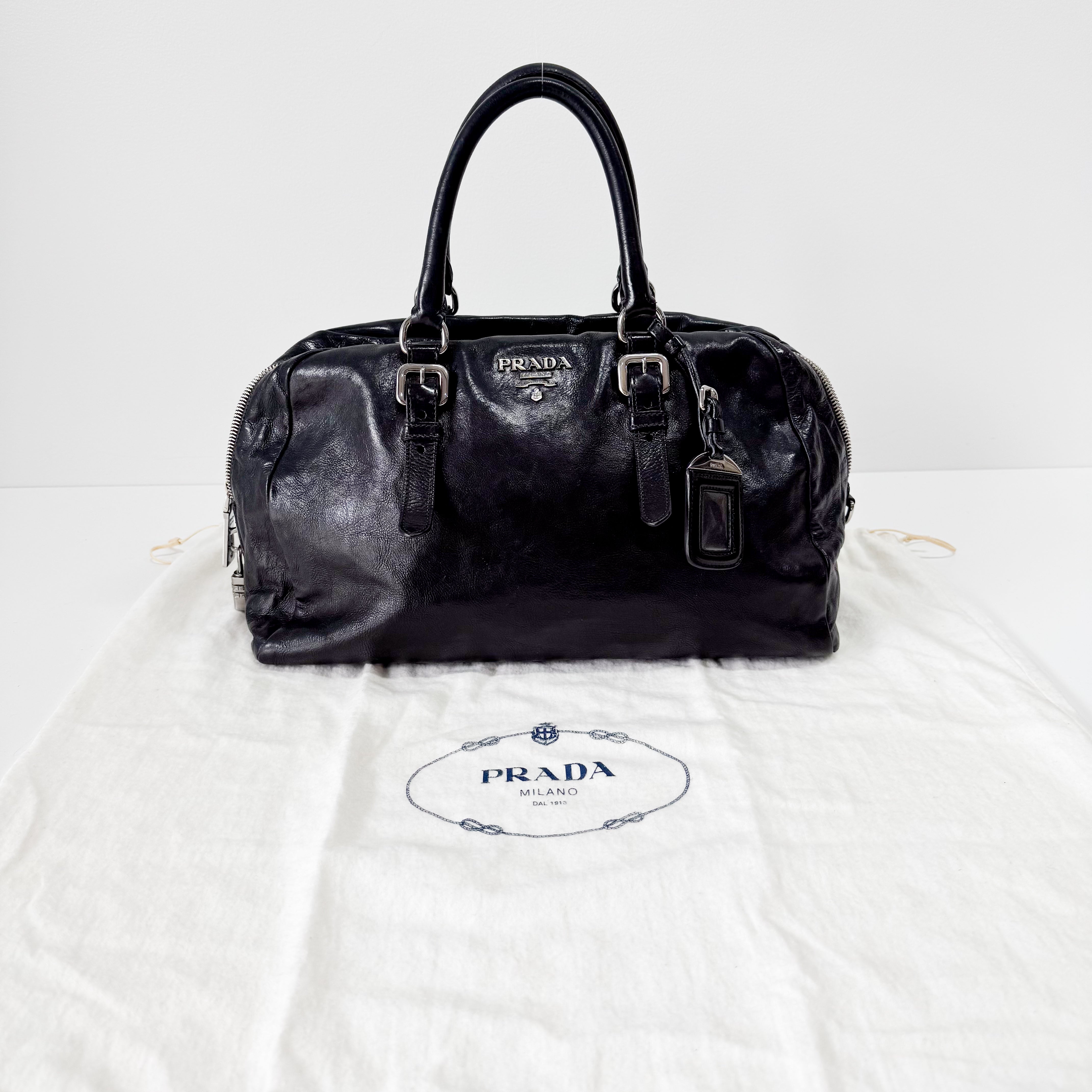 Black Leather Shoulder Bag