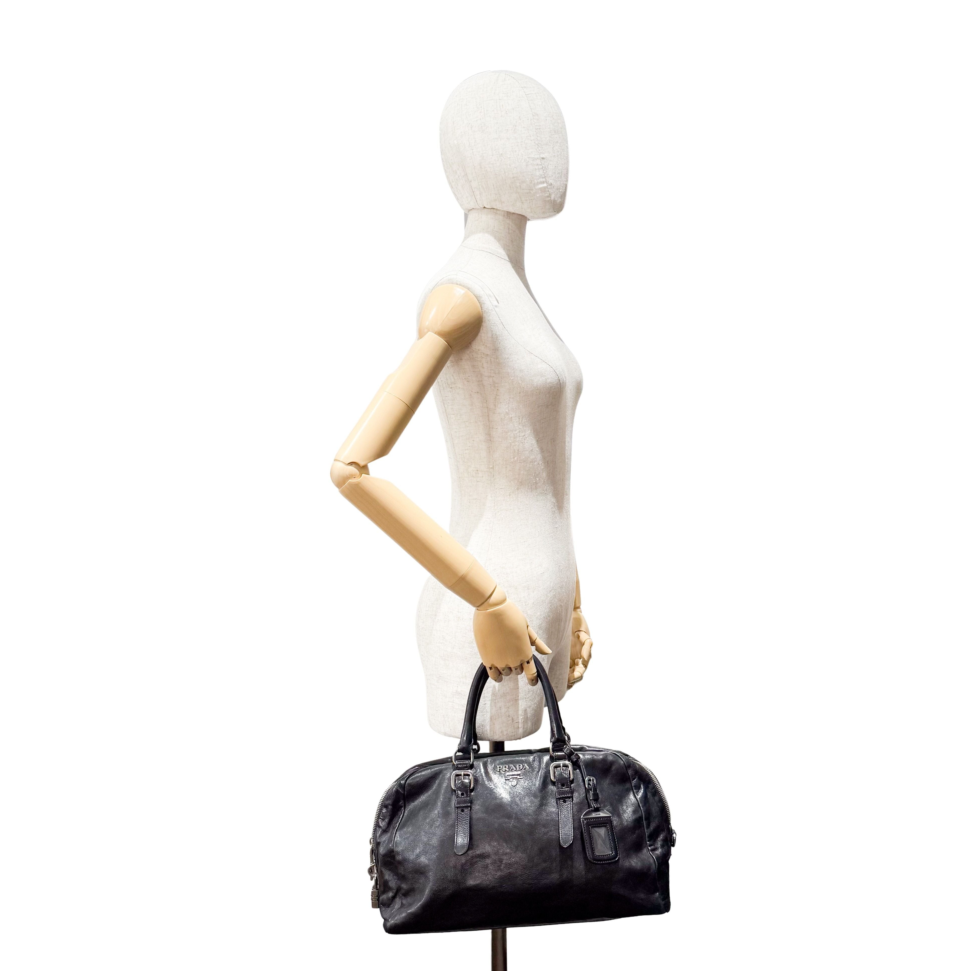 Black Leather Shoulder Bag