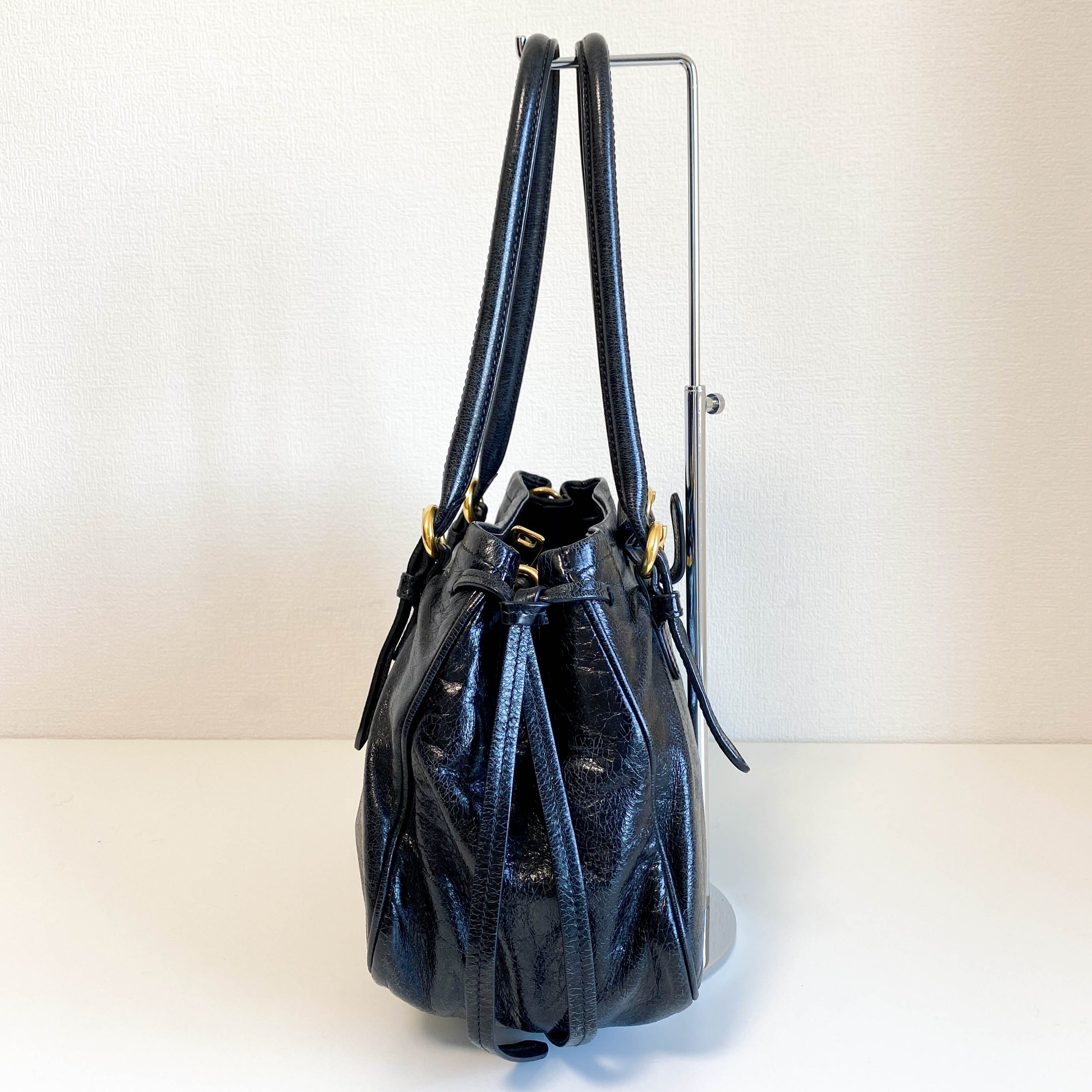 Black Leather Shoulder Bag