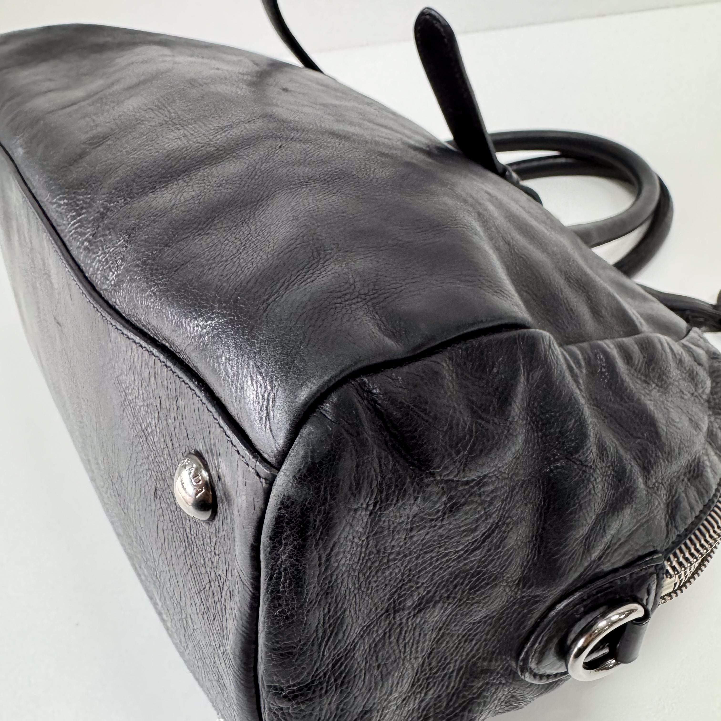 Black Leather Shoulder Bag