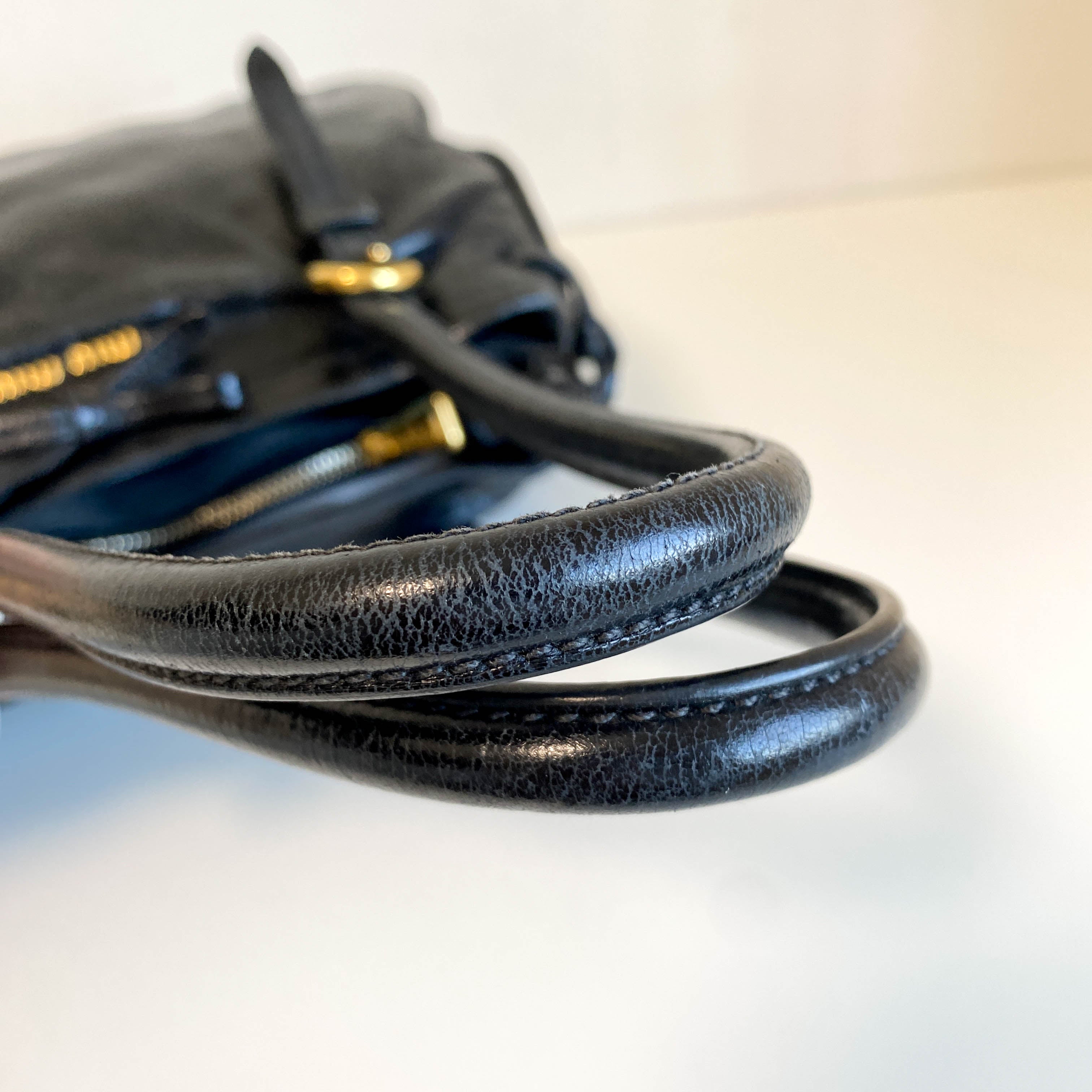 Black Leather Shoulder Bag