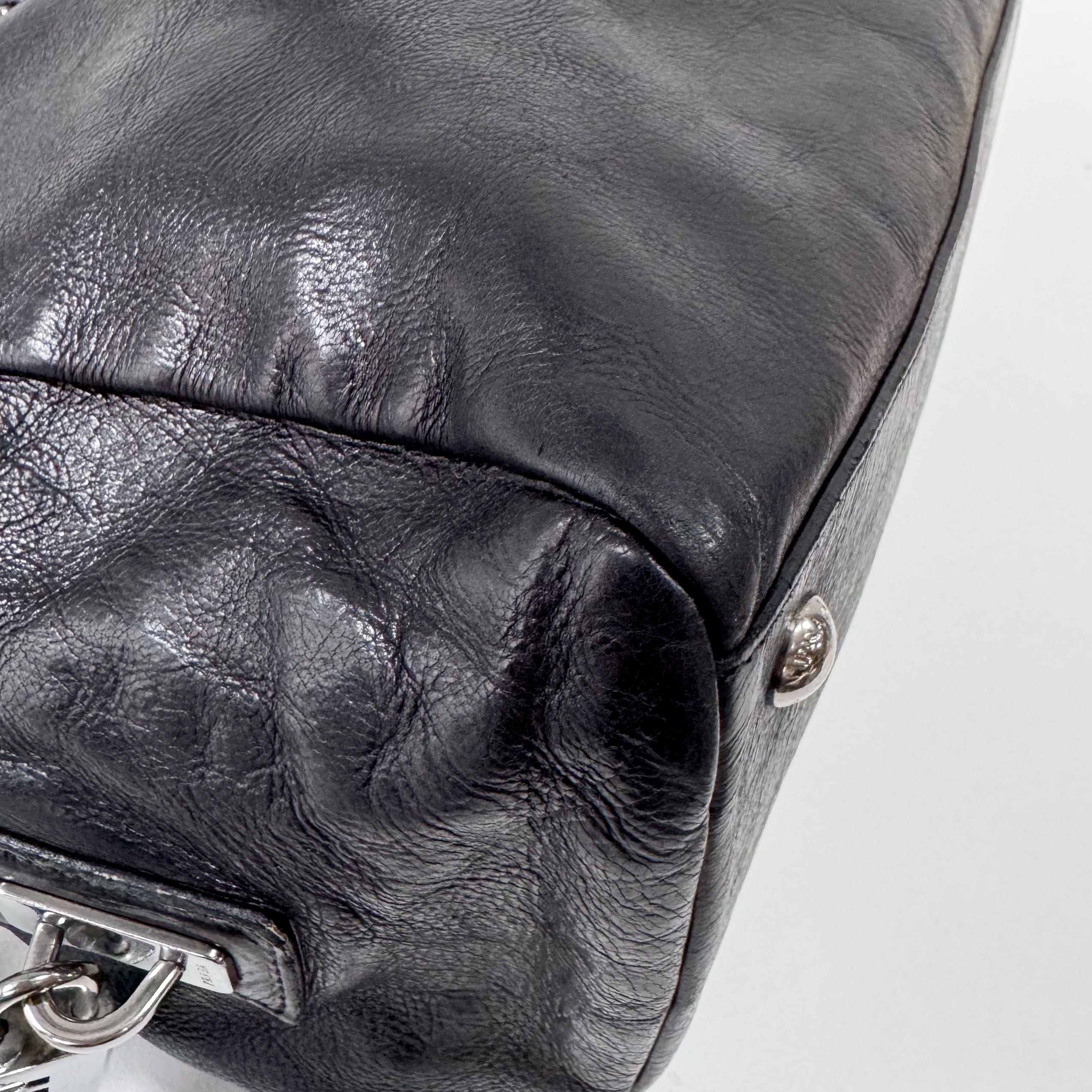 Black Leather Shoulder Bag