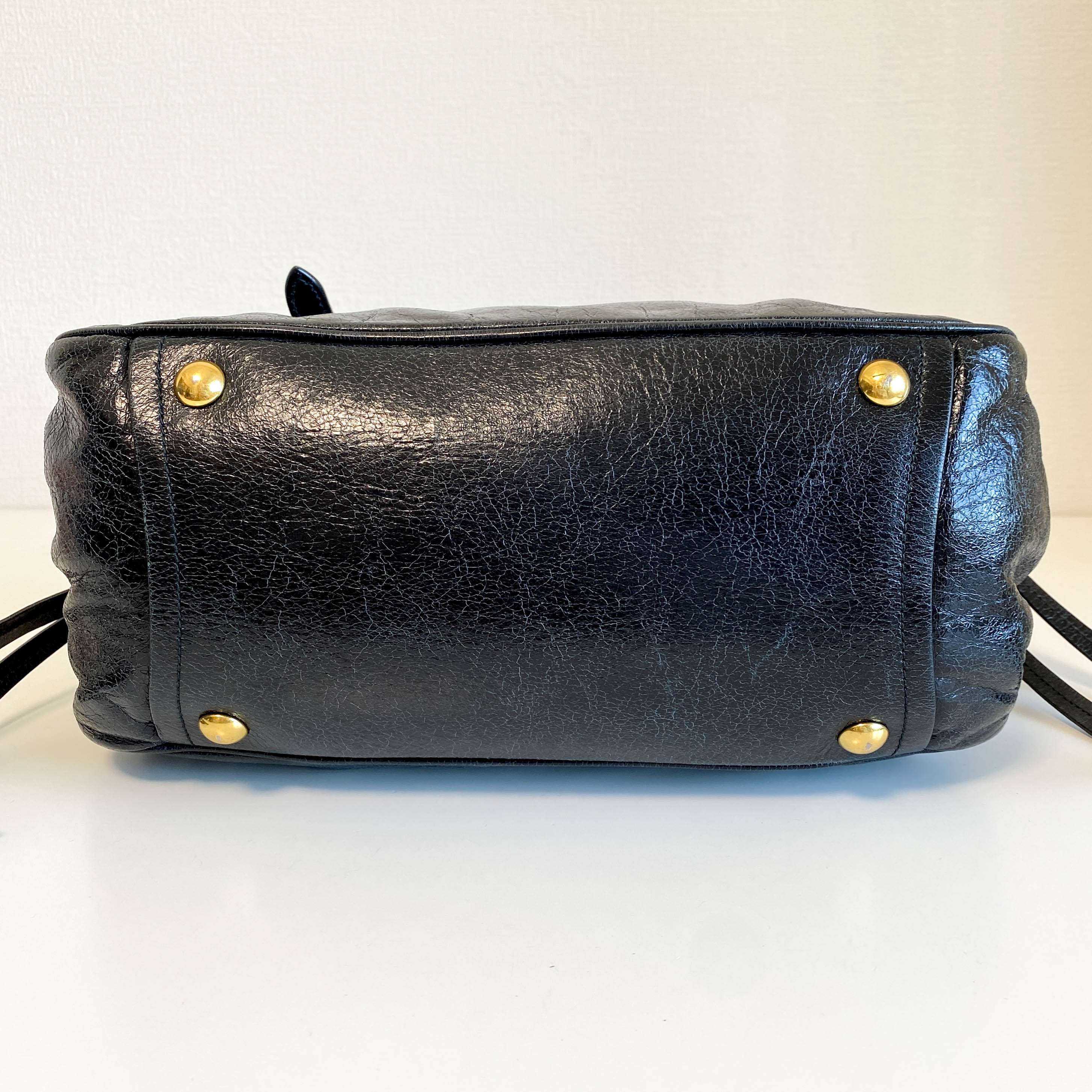 Black Leather Shoulder Bag