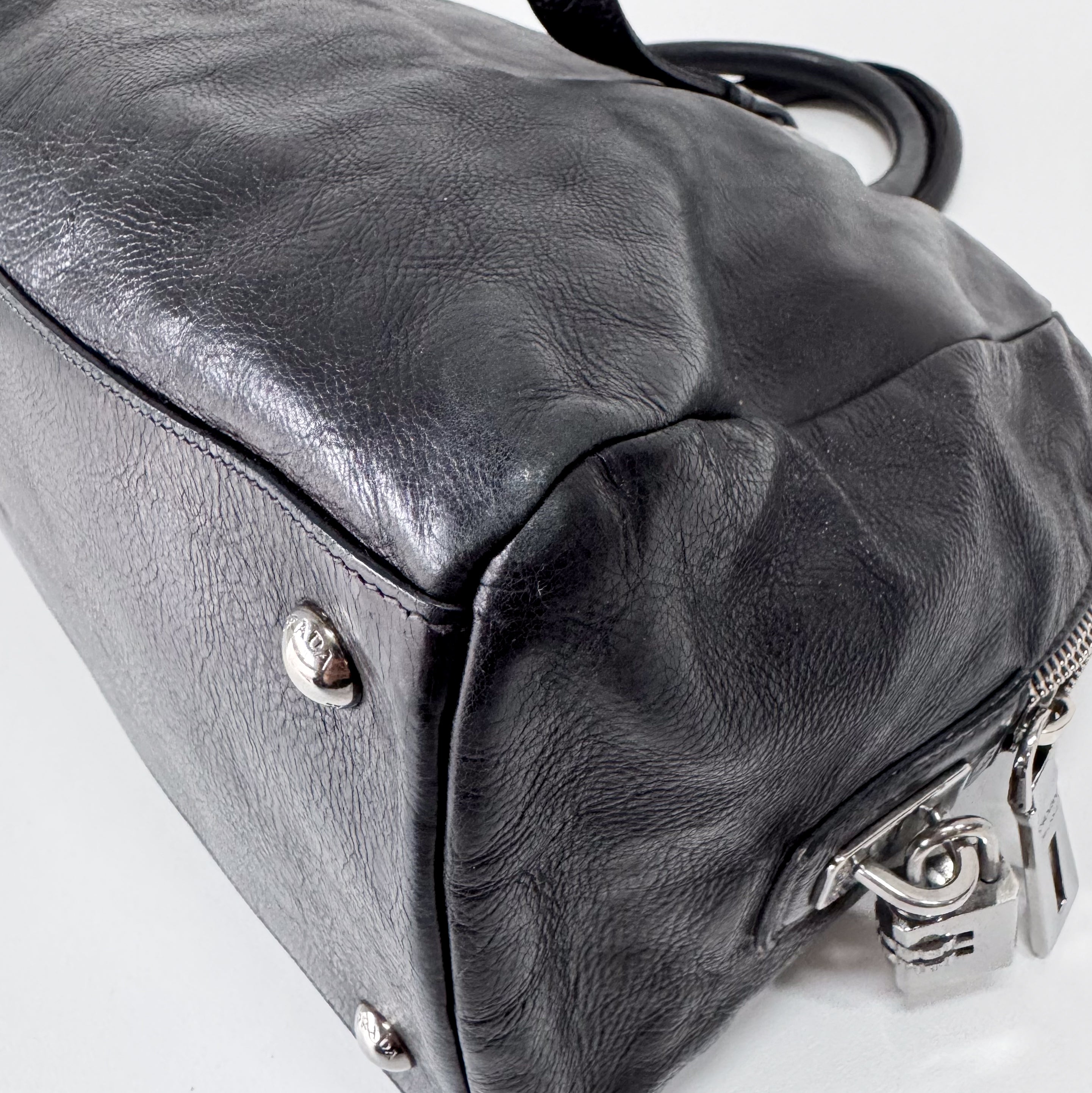 Black Leather Shoulder Bag