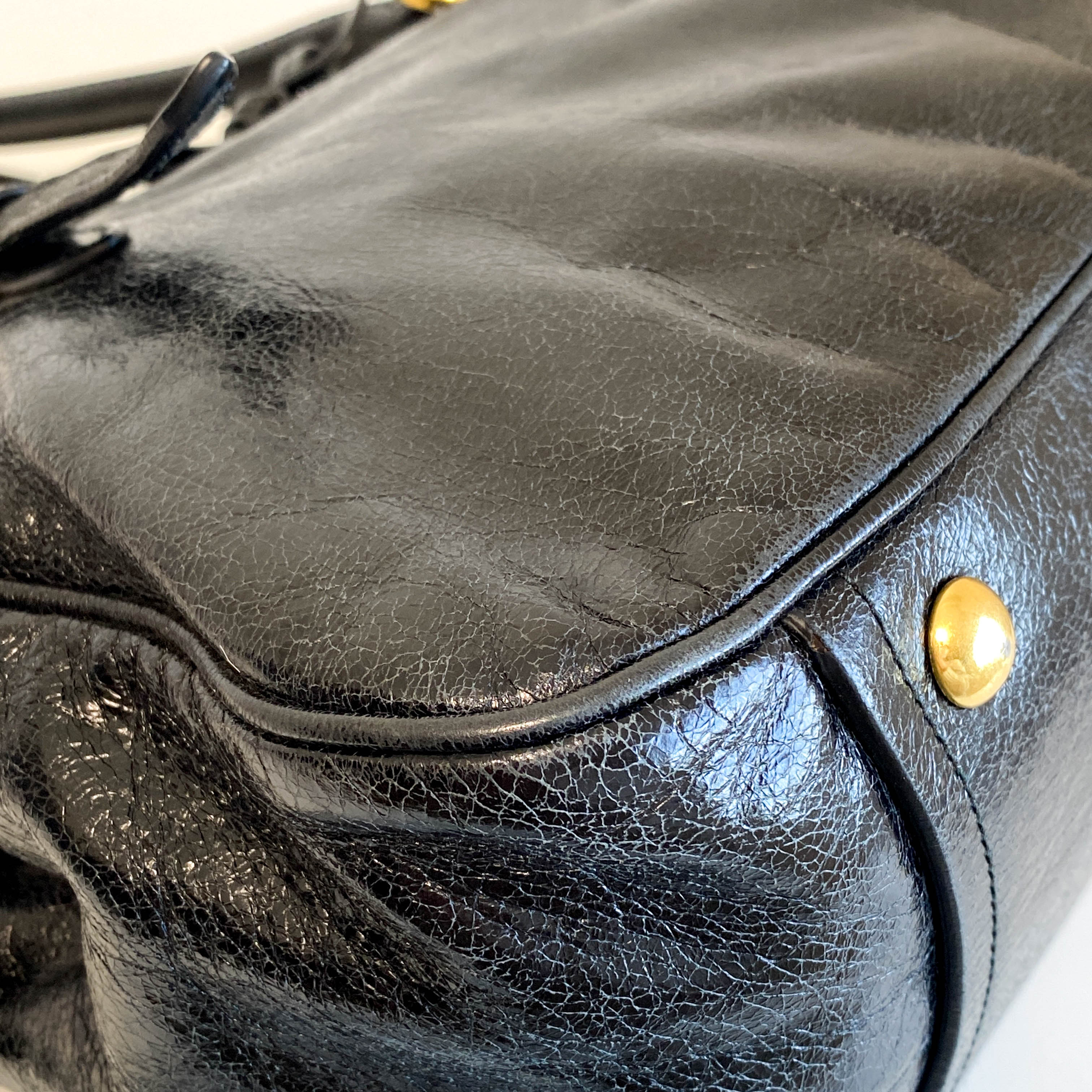 Black Leather Shoulder Bag