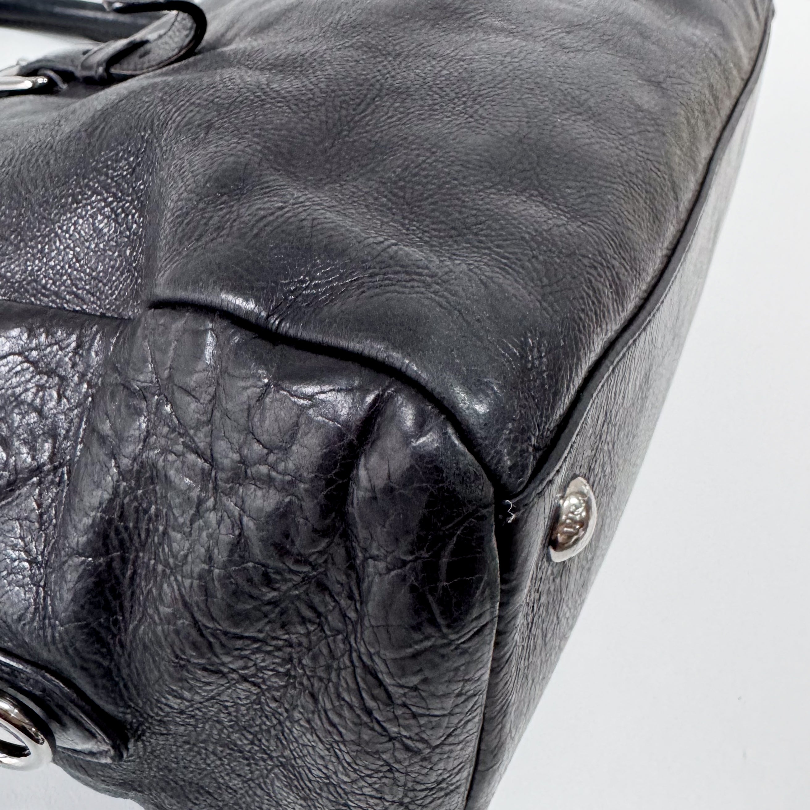 Black Leather Shoulder Bag