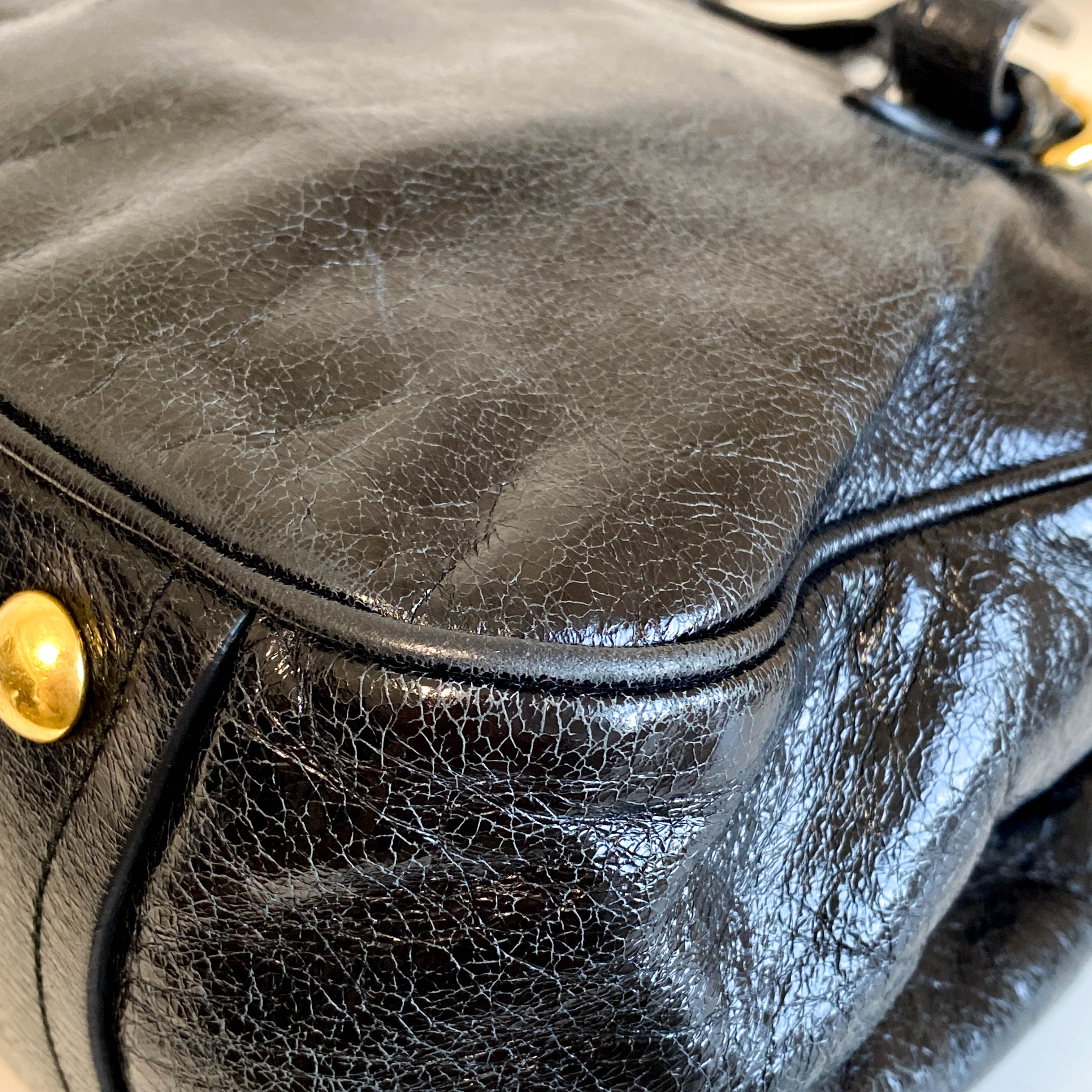 Black Leather Shoulder Bag