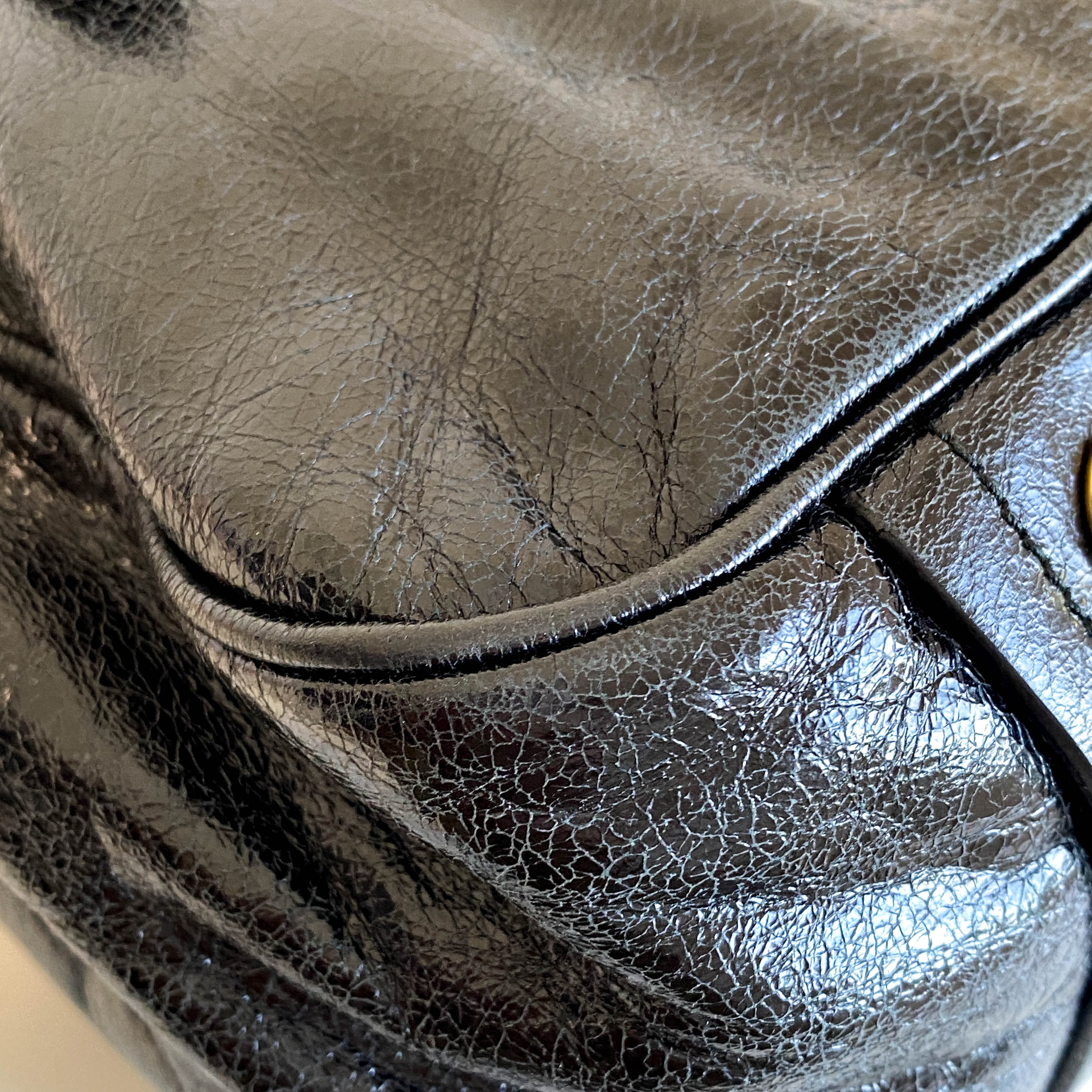 Black Leather Shoulder Bag