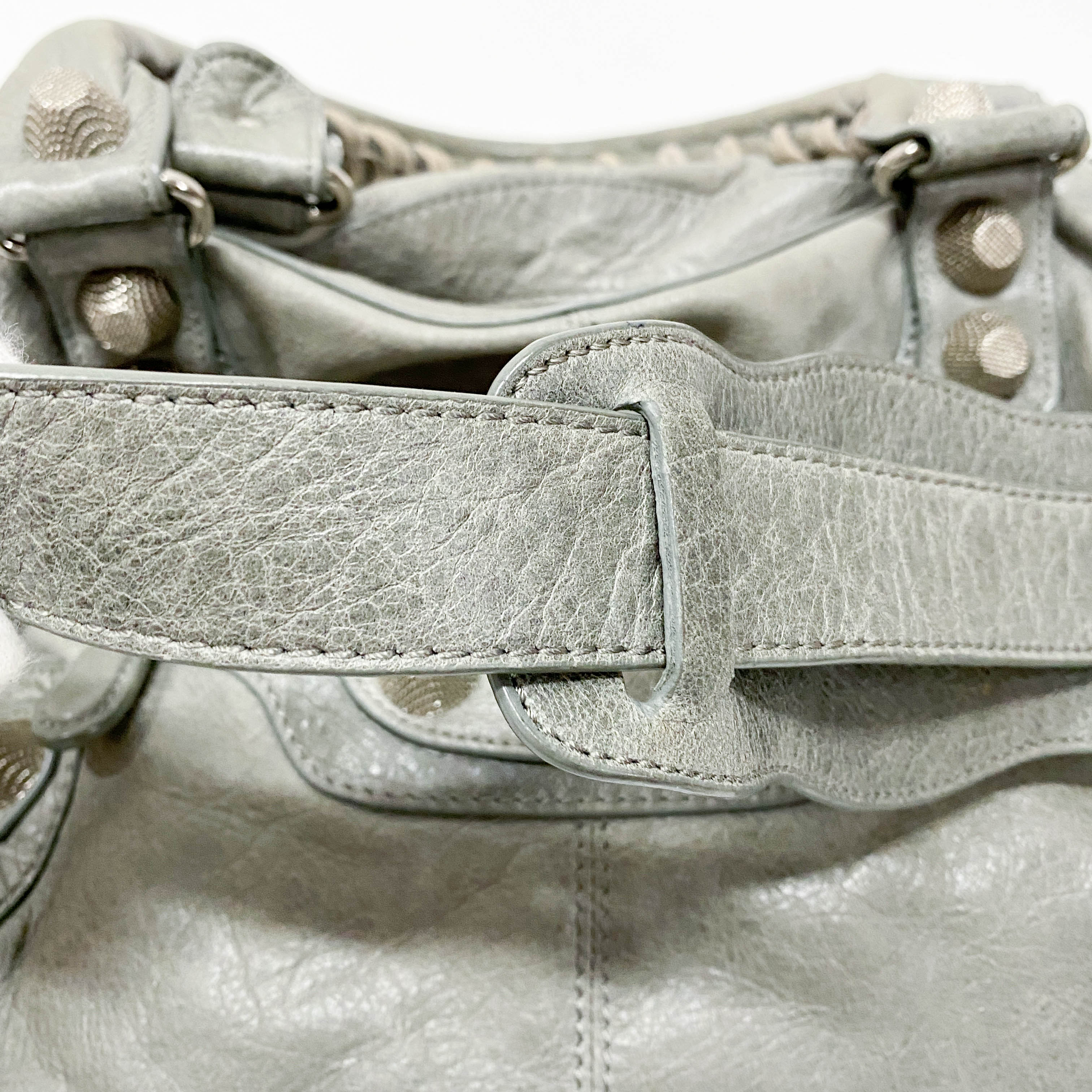 Part Time 21 Hardware Grey Calfskin Leather Two Way Bag