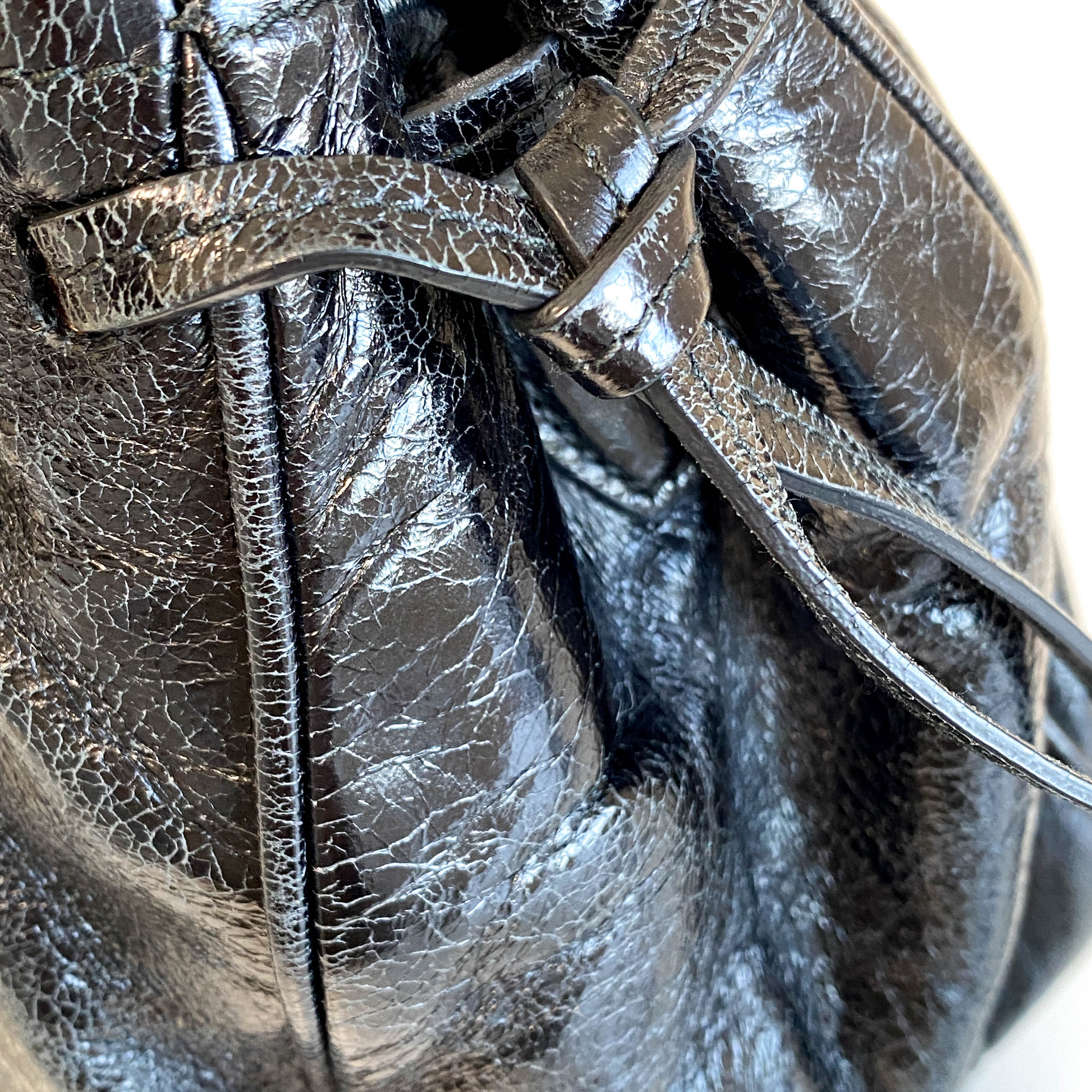 Black Leather Shoulder Bag