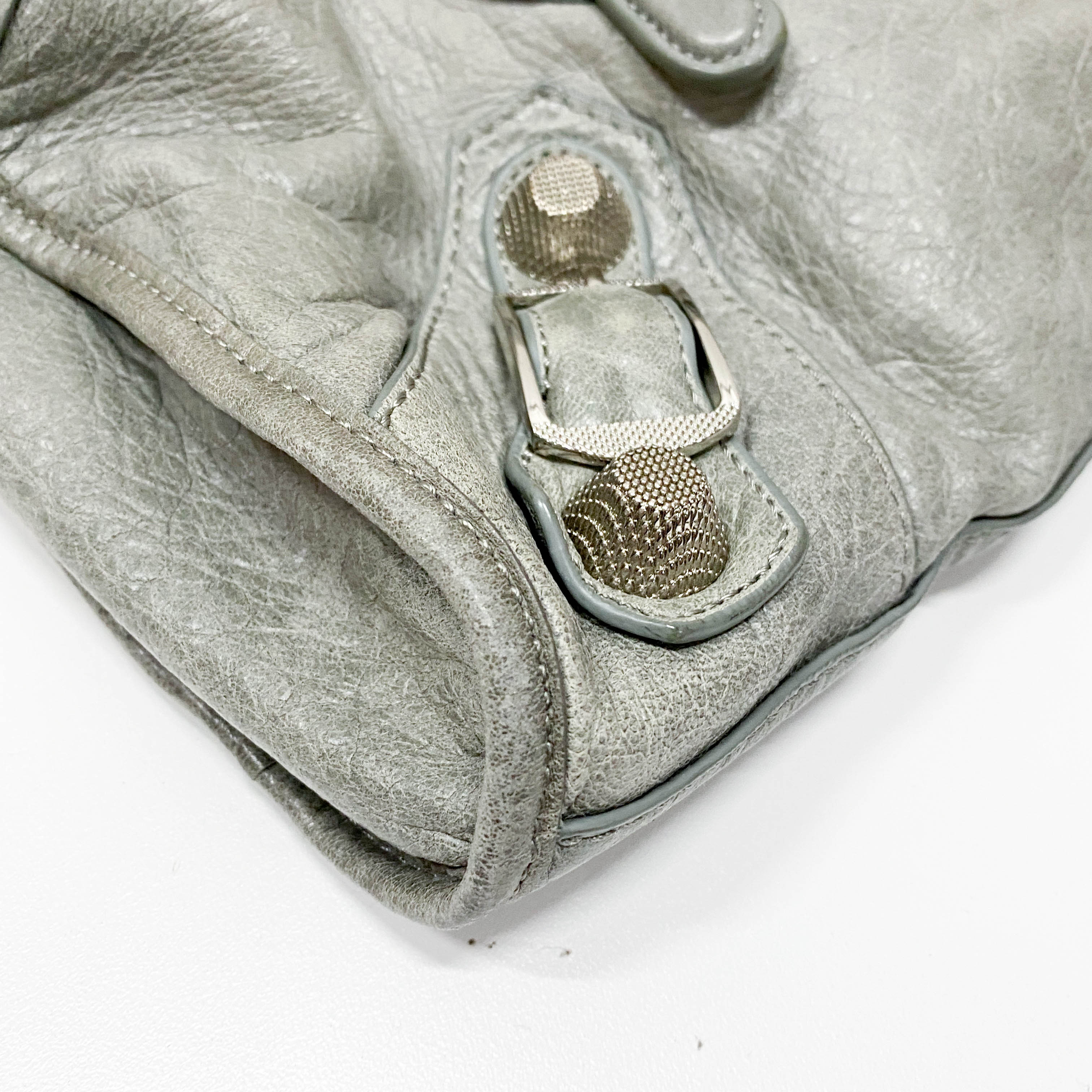 Part Time 21 Hardware Grey Calfskin Leather Two Way Bag