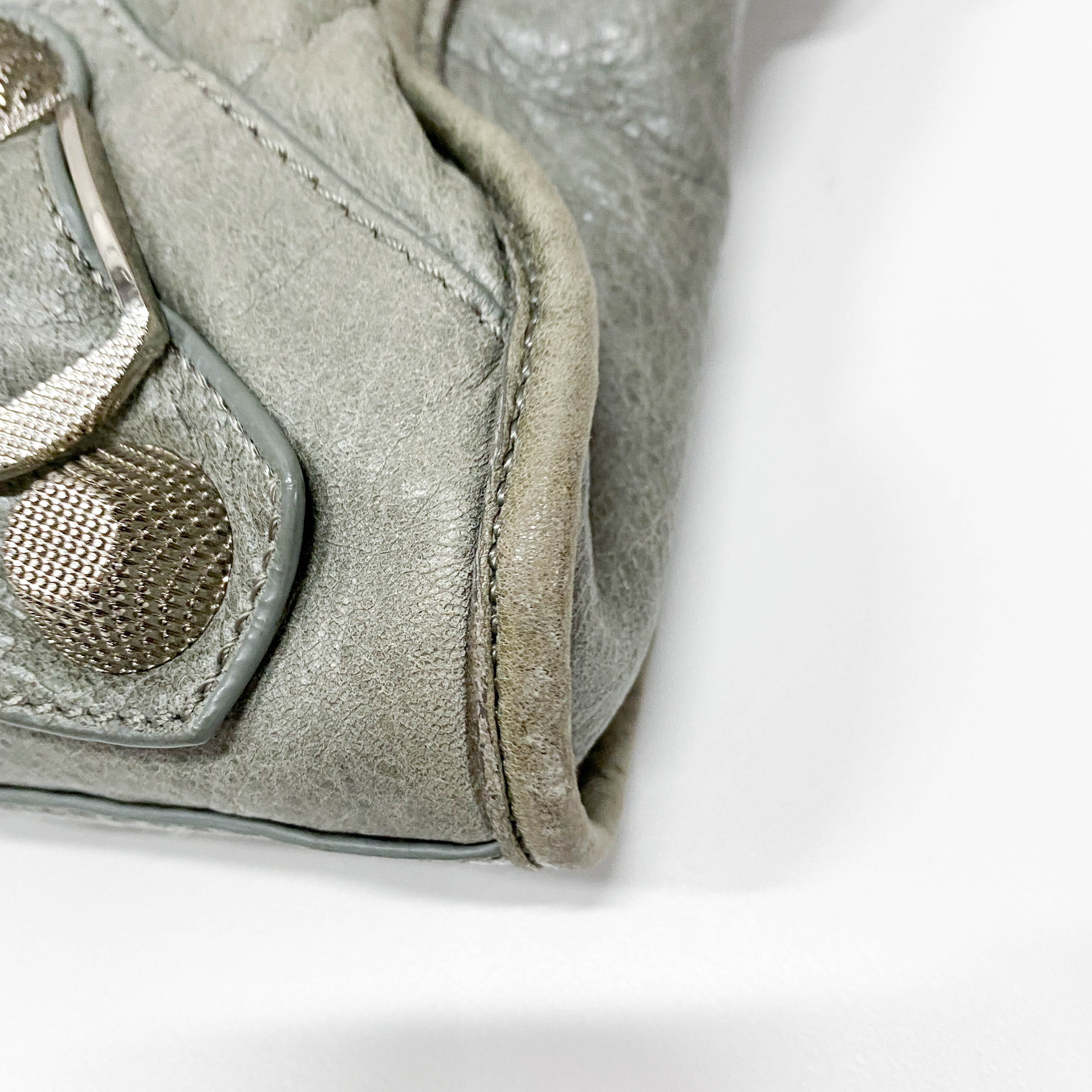 Part Time 21 Hardware Grey Calfskin Leather Two Way Bag