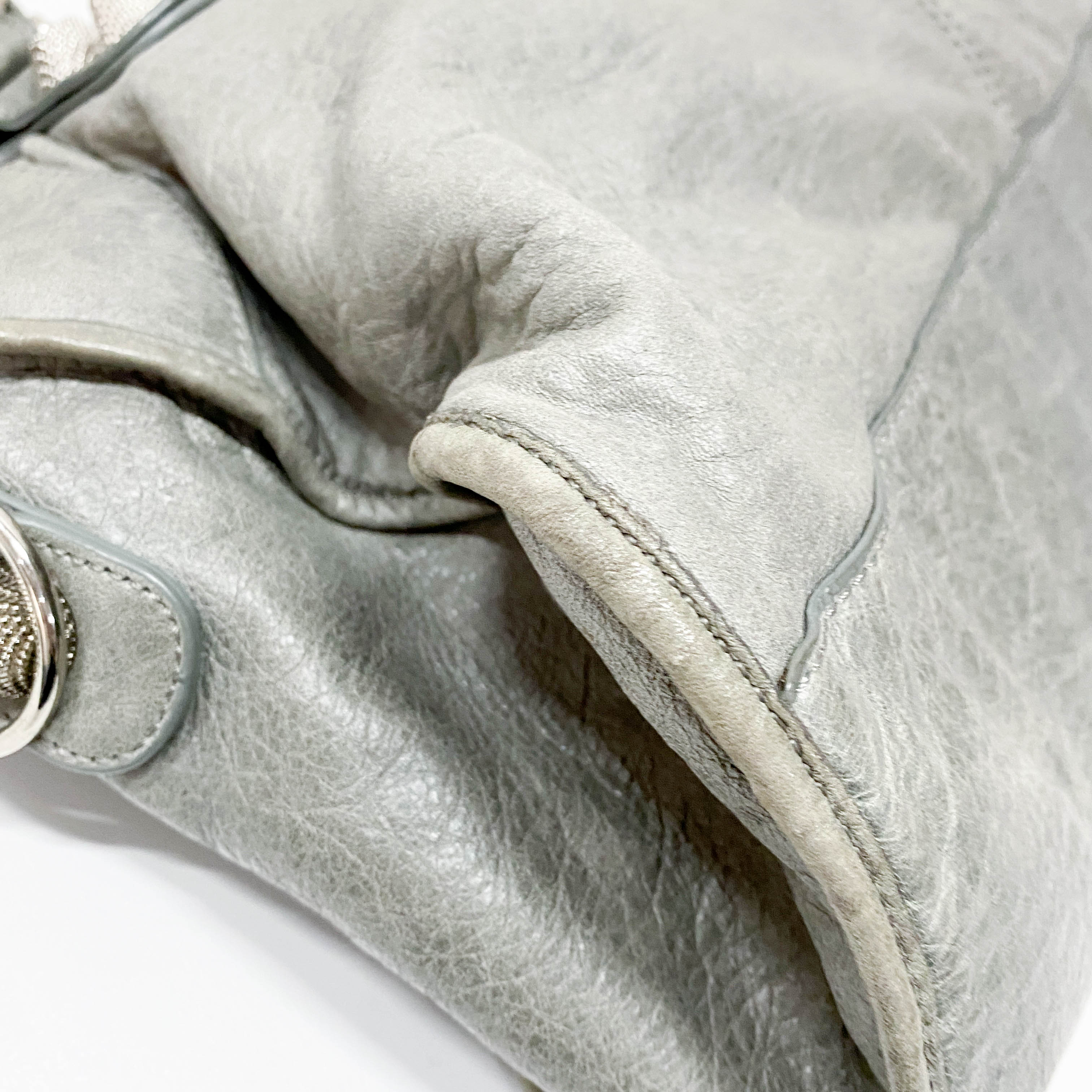 Part Time 21 Hardware Grey Calfskin Leather Two Way Bag