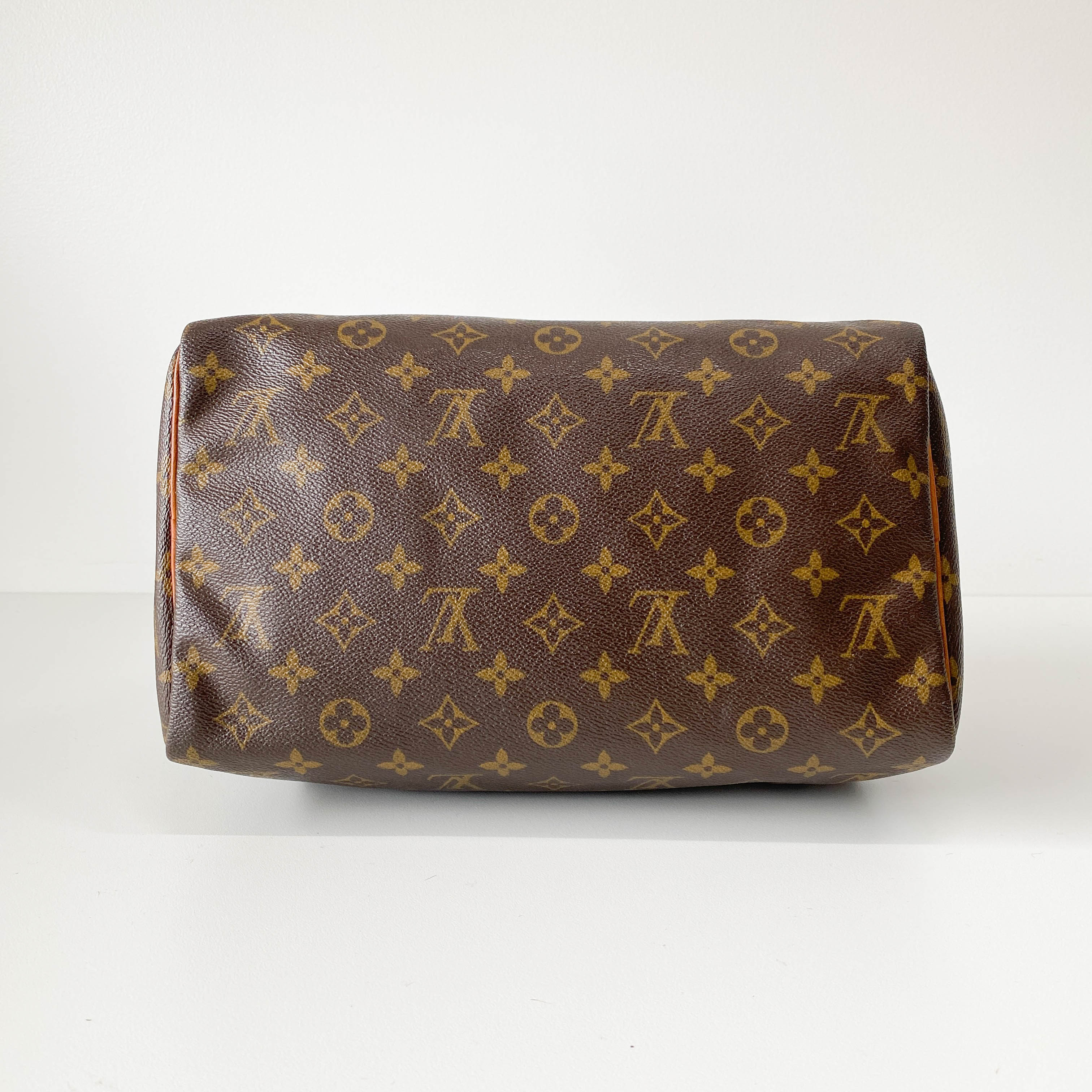 Speedy Monogram 30 Brown Coated Canvas Handbag