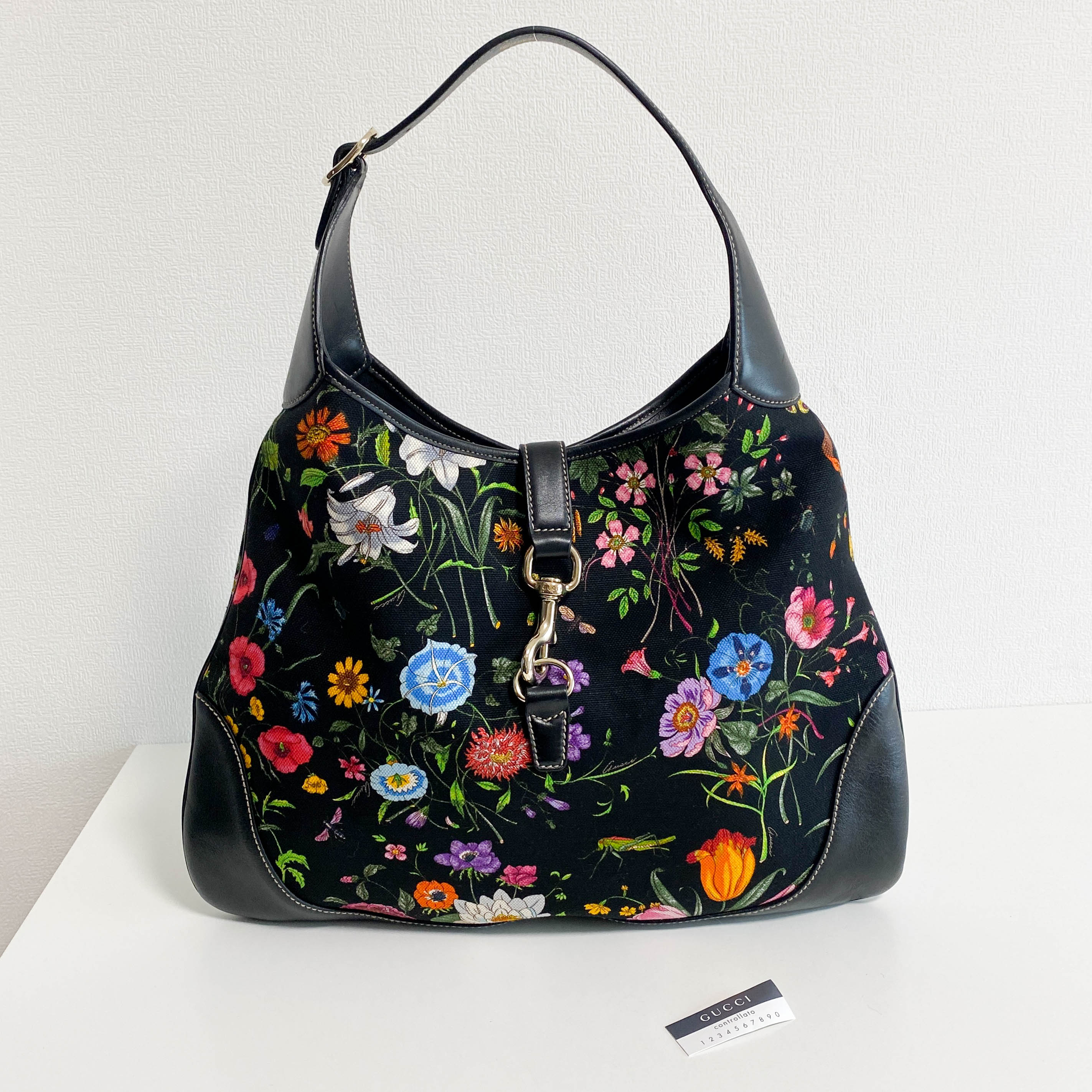 Jackie Floral Printed Canvas Shoulder Bag