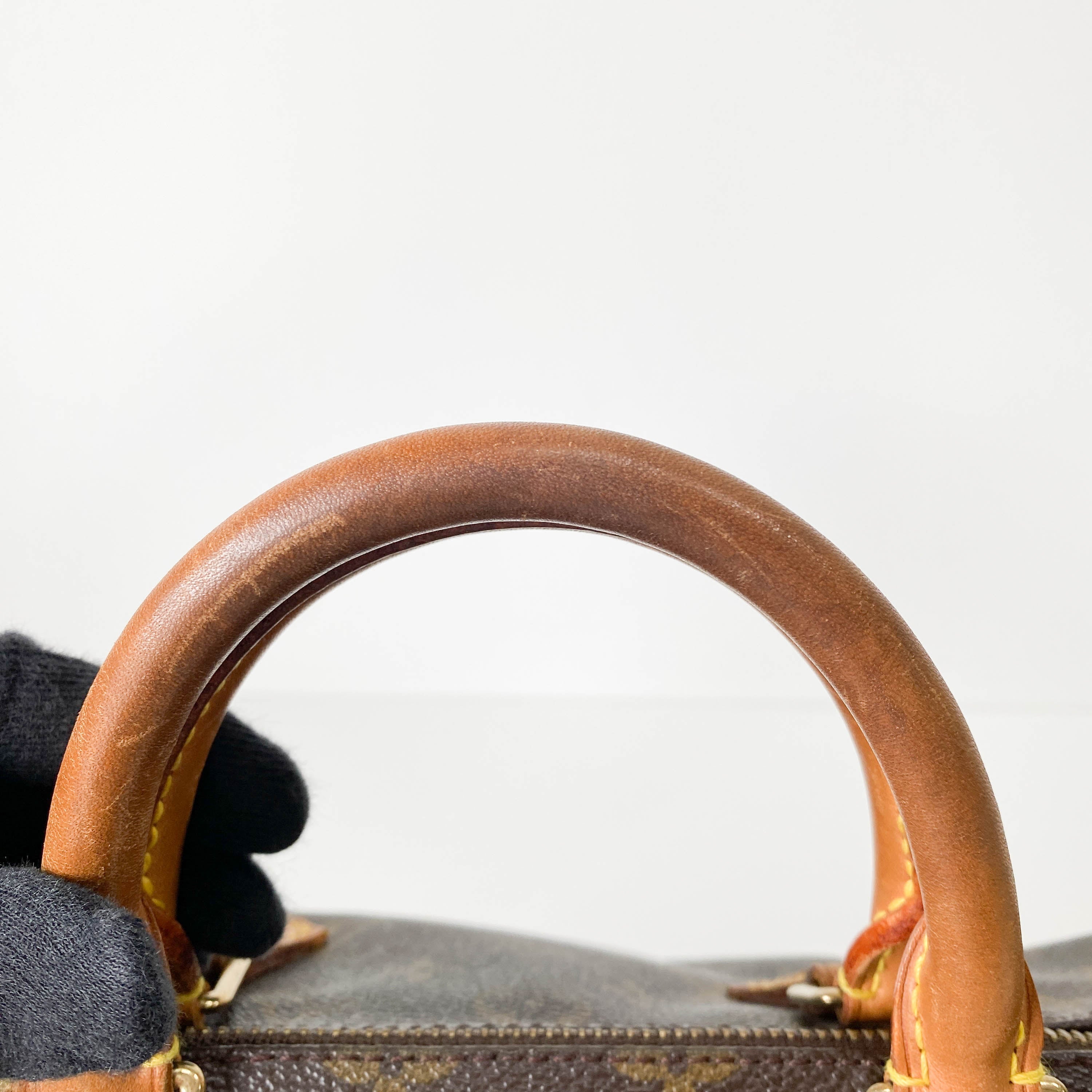 Speedy Monogram 30 Brown Coated Canvas Handbag