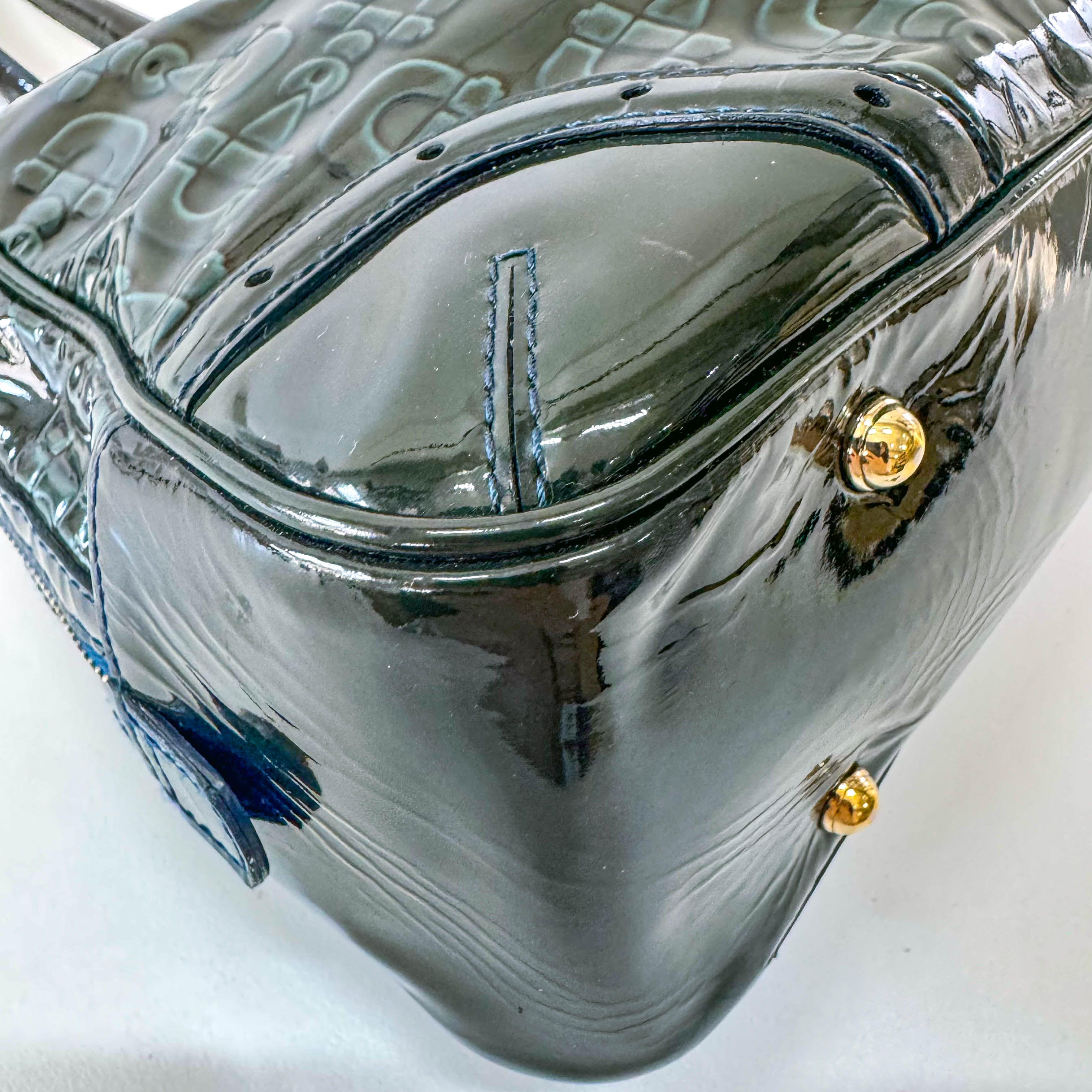 Green Leather Vintage Handbag