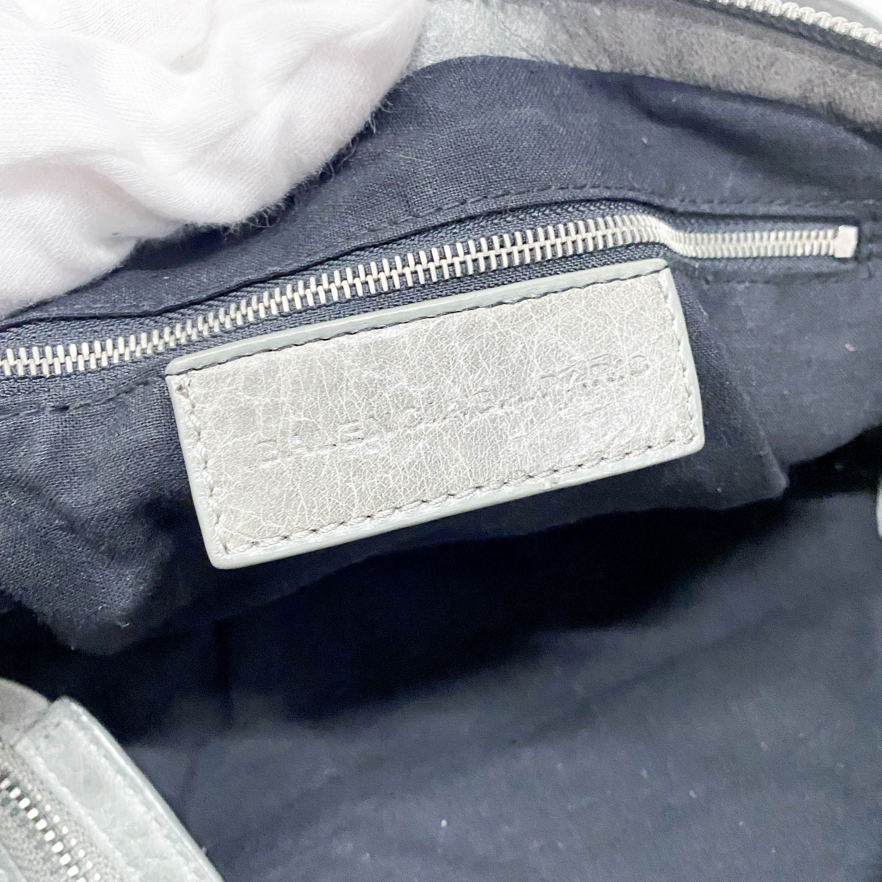 Part Time 21 Hardware Grey Calfskin Leather Two Way Bag