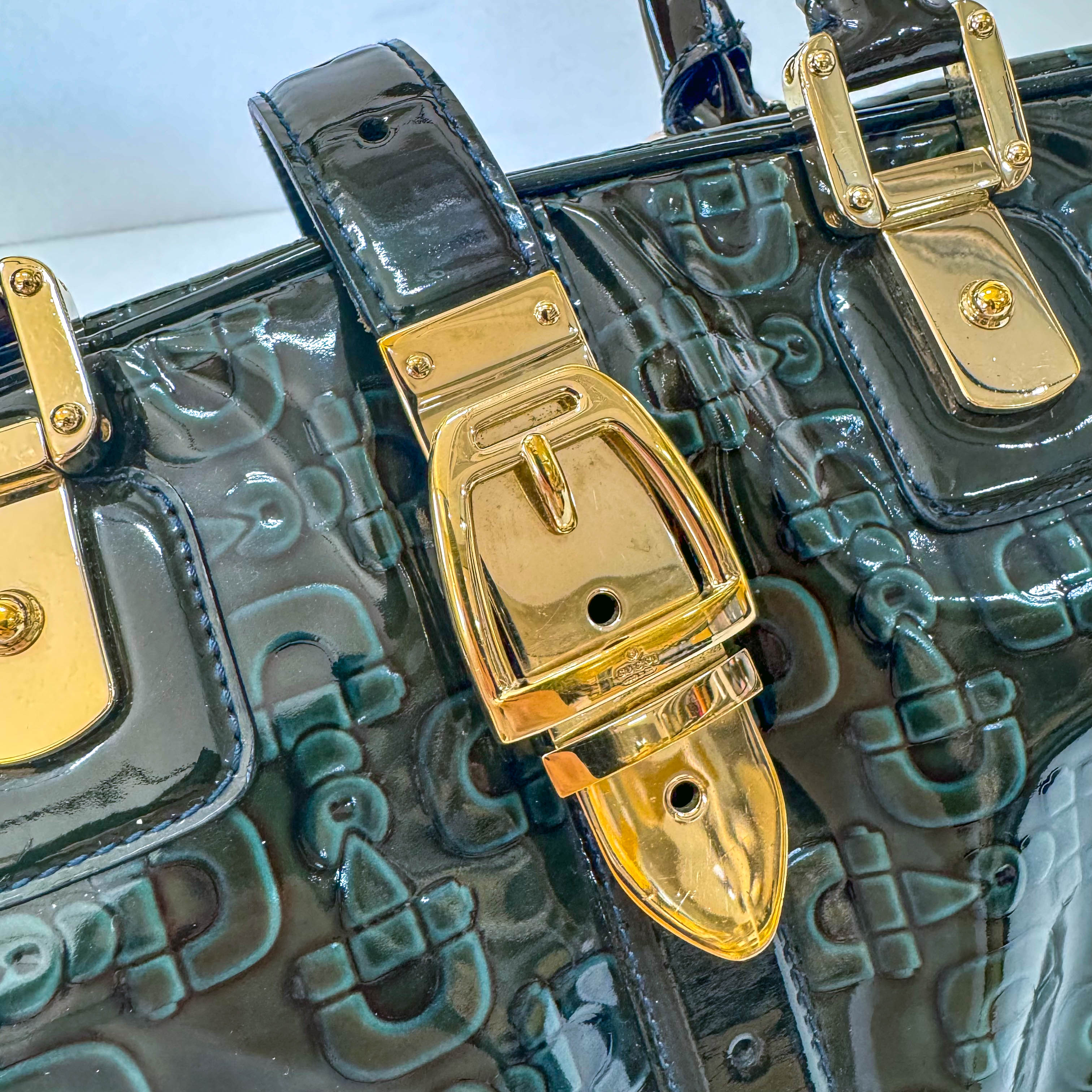 Green Leather Vintage Handbag