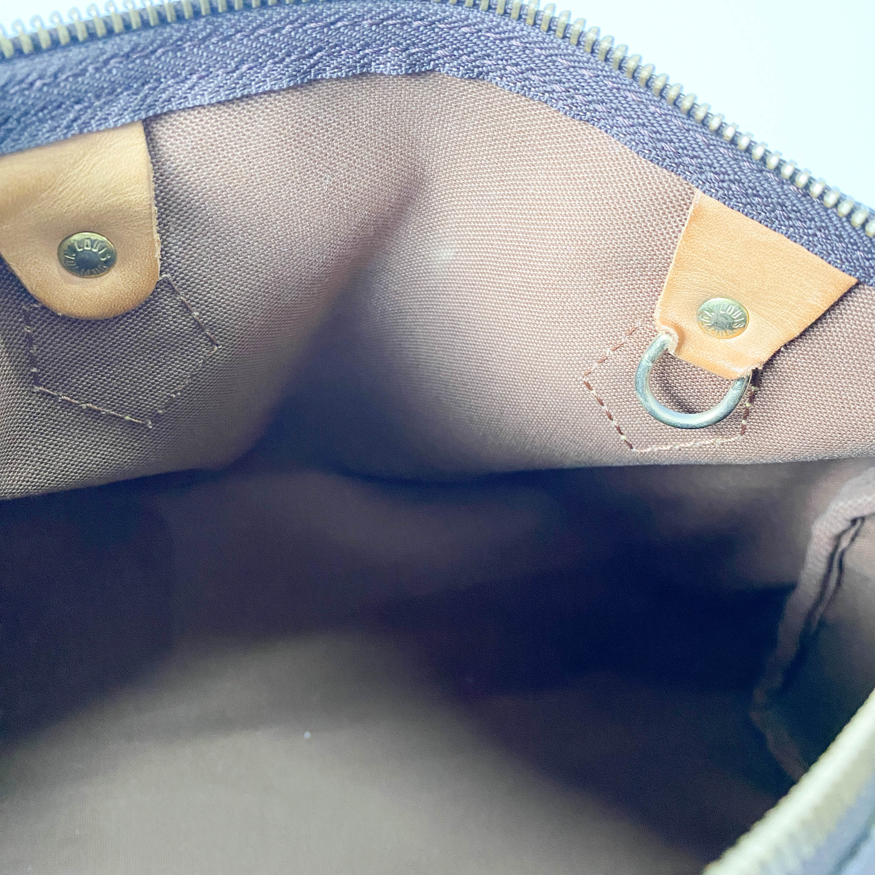 Speedy Monogram 30 Brown Coated Canvas Handbag