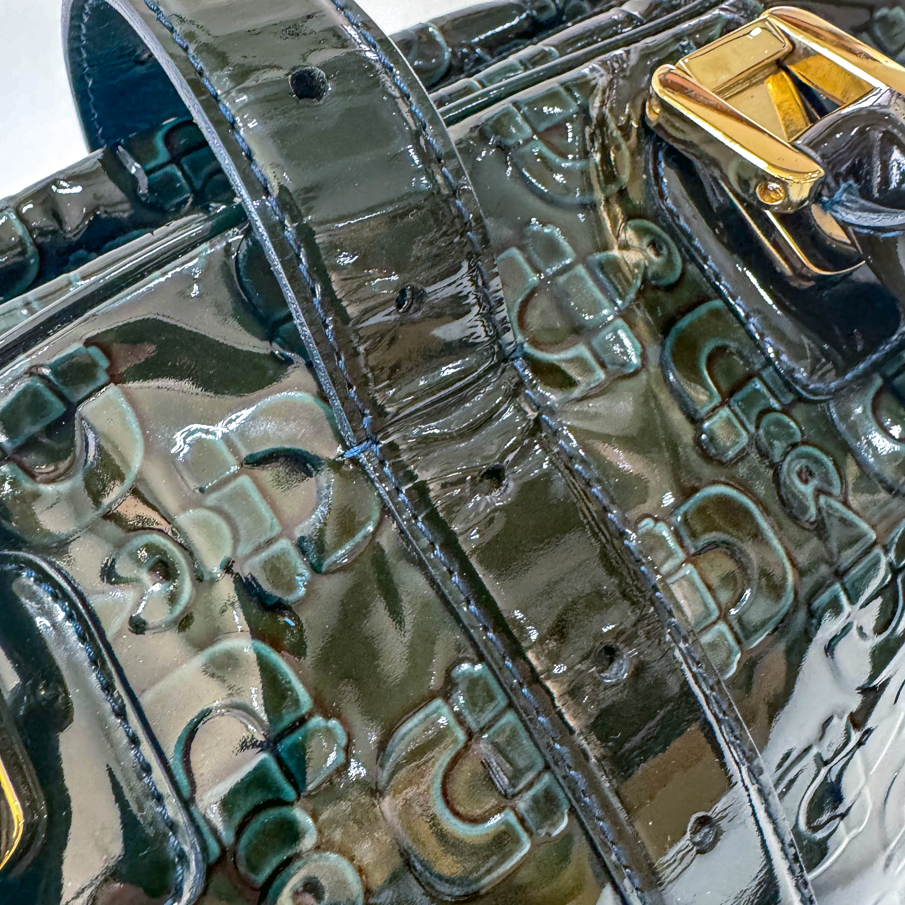 Green Leather Vintage Handbag