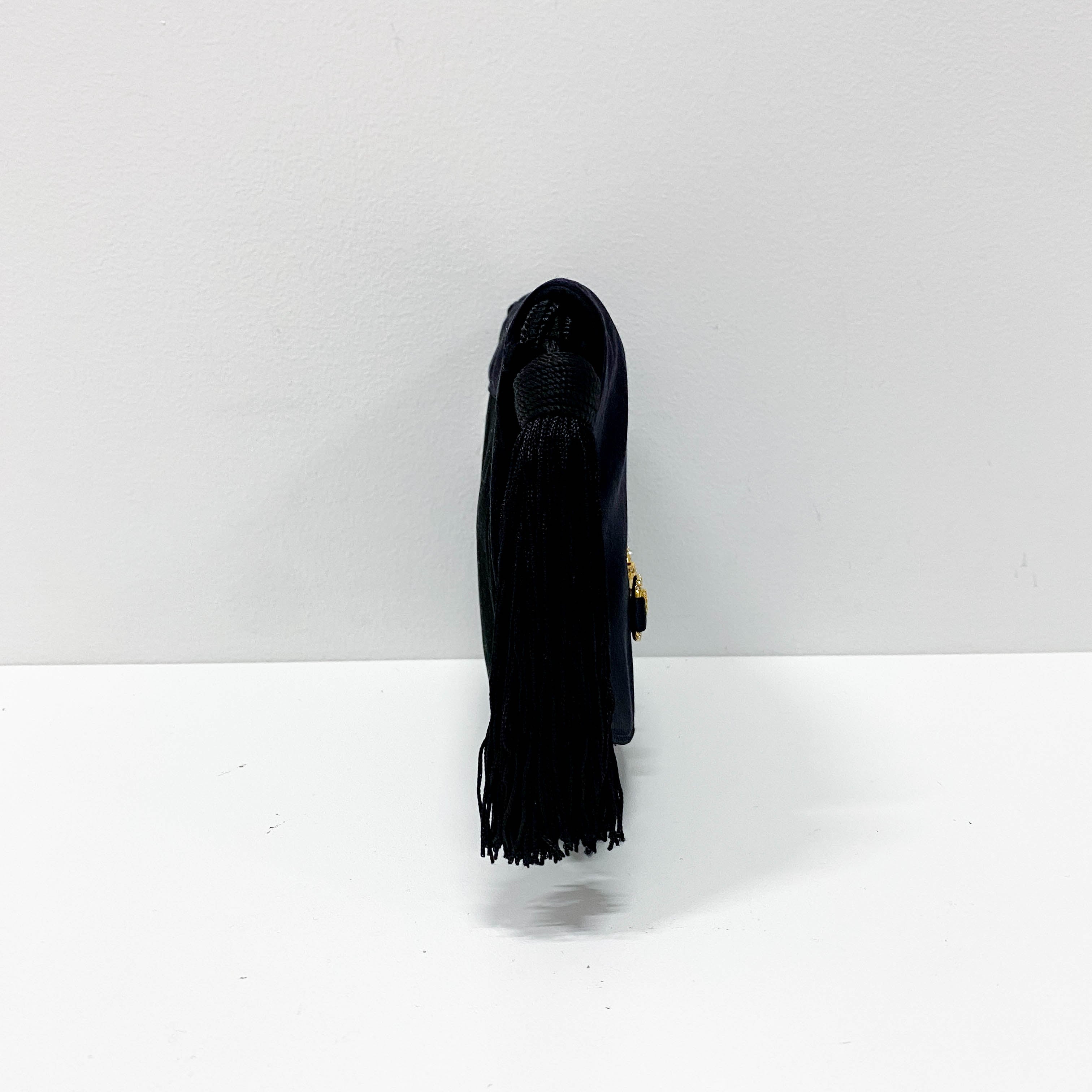 Black Satin Crossbody Bag