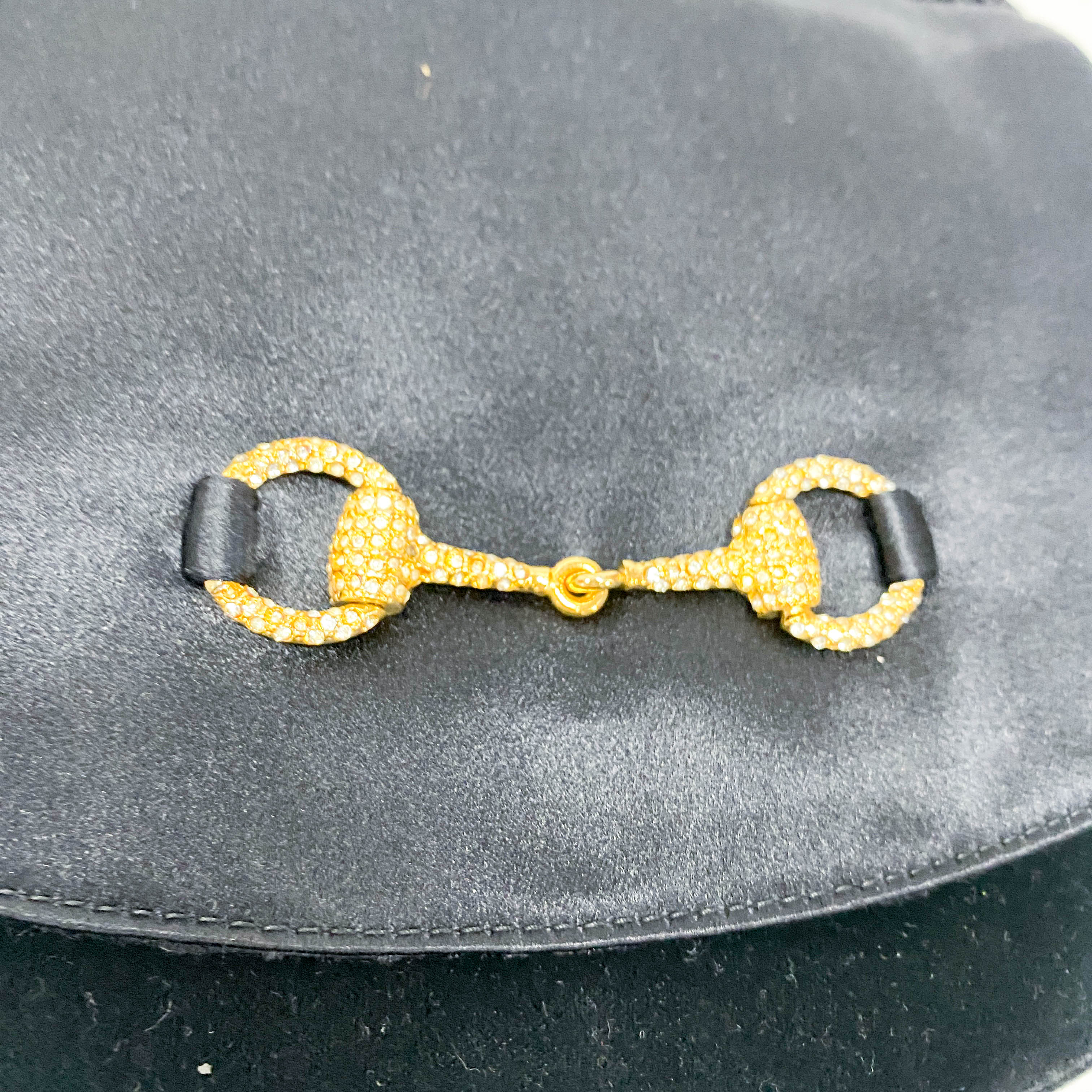 Black Satin Crossbody Bag