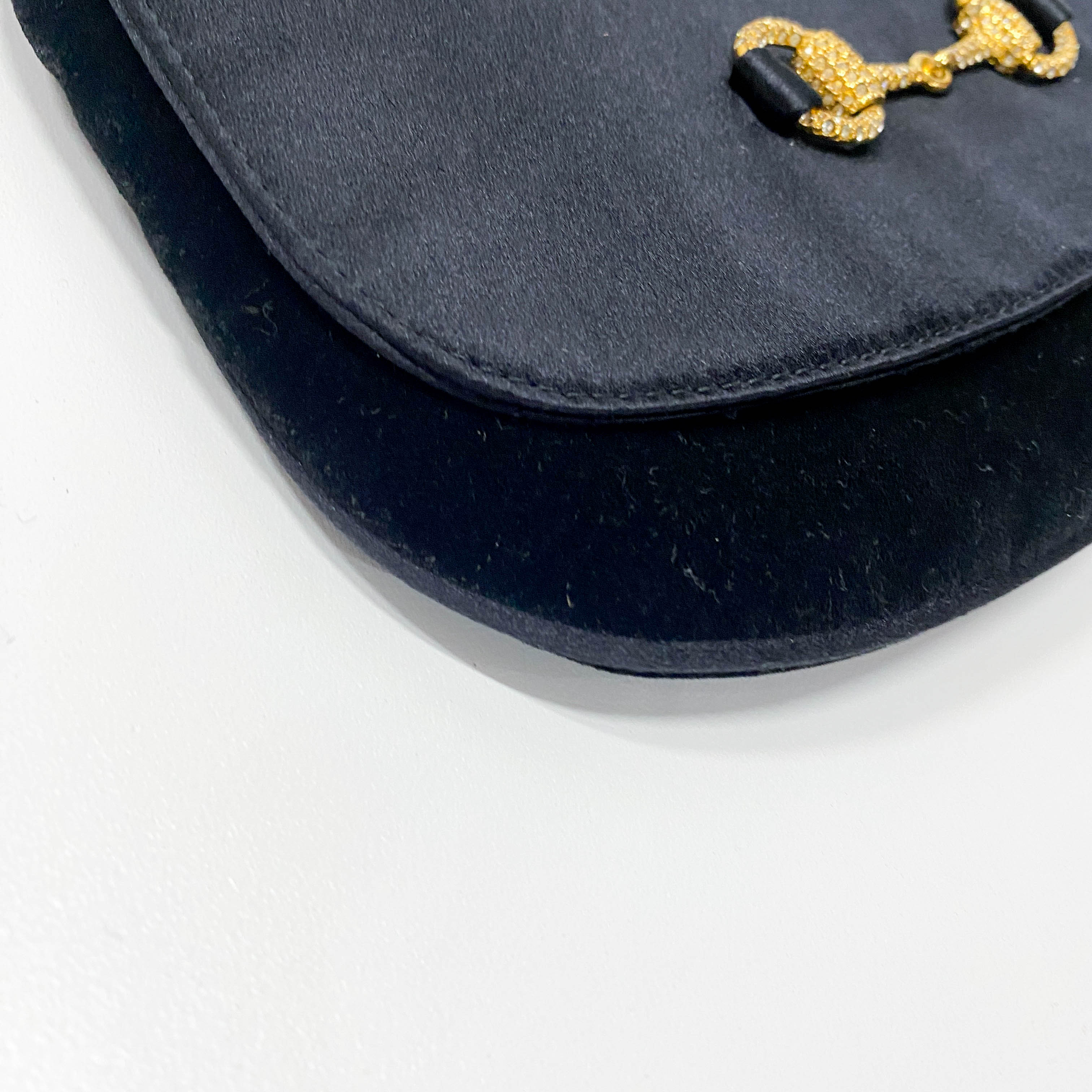 Black Satin Crossbody Bag