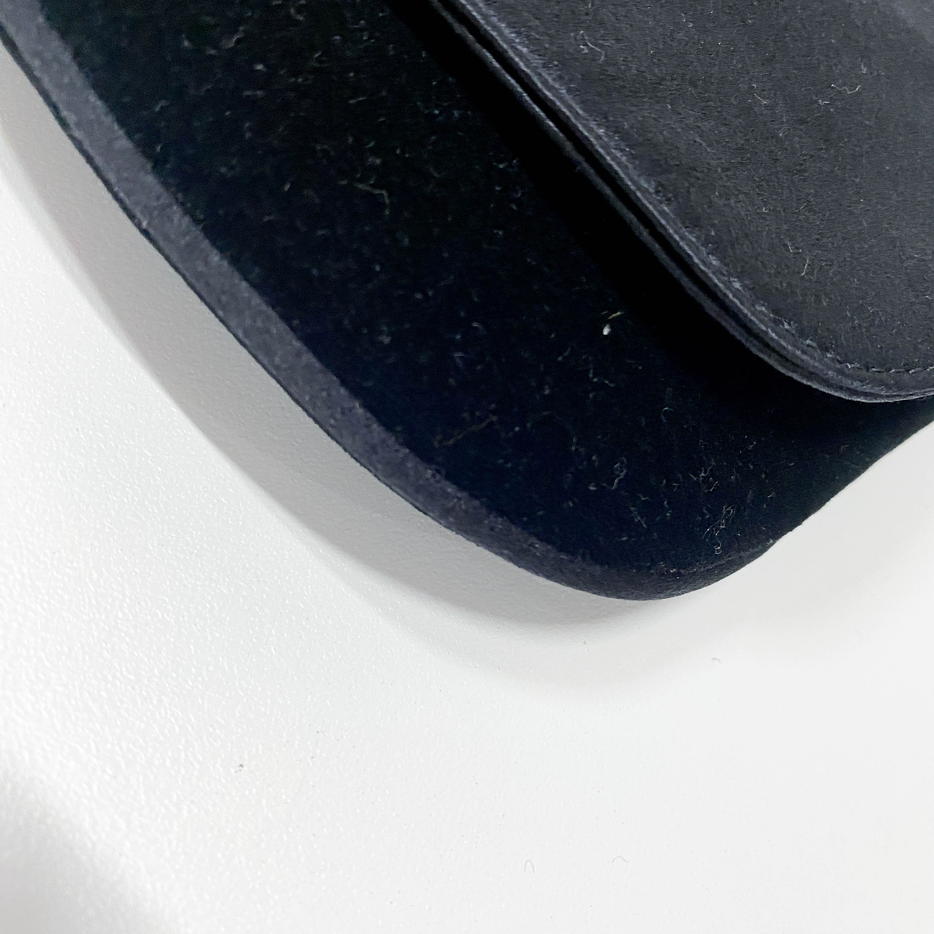 Black Satin Crossbody Bag