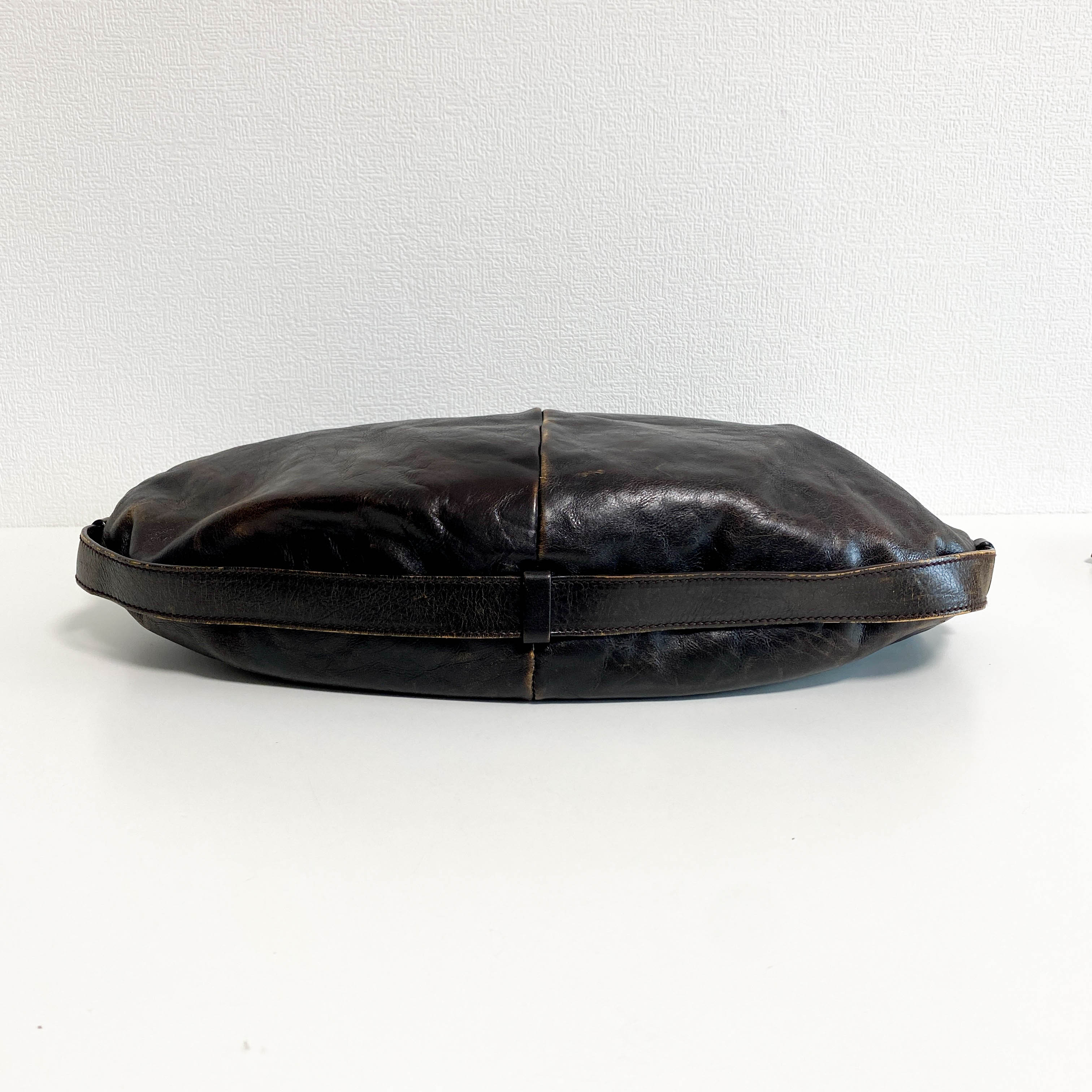 YSL Mombasa Brown Leather Shoulder Bag