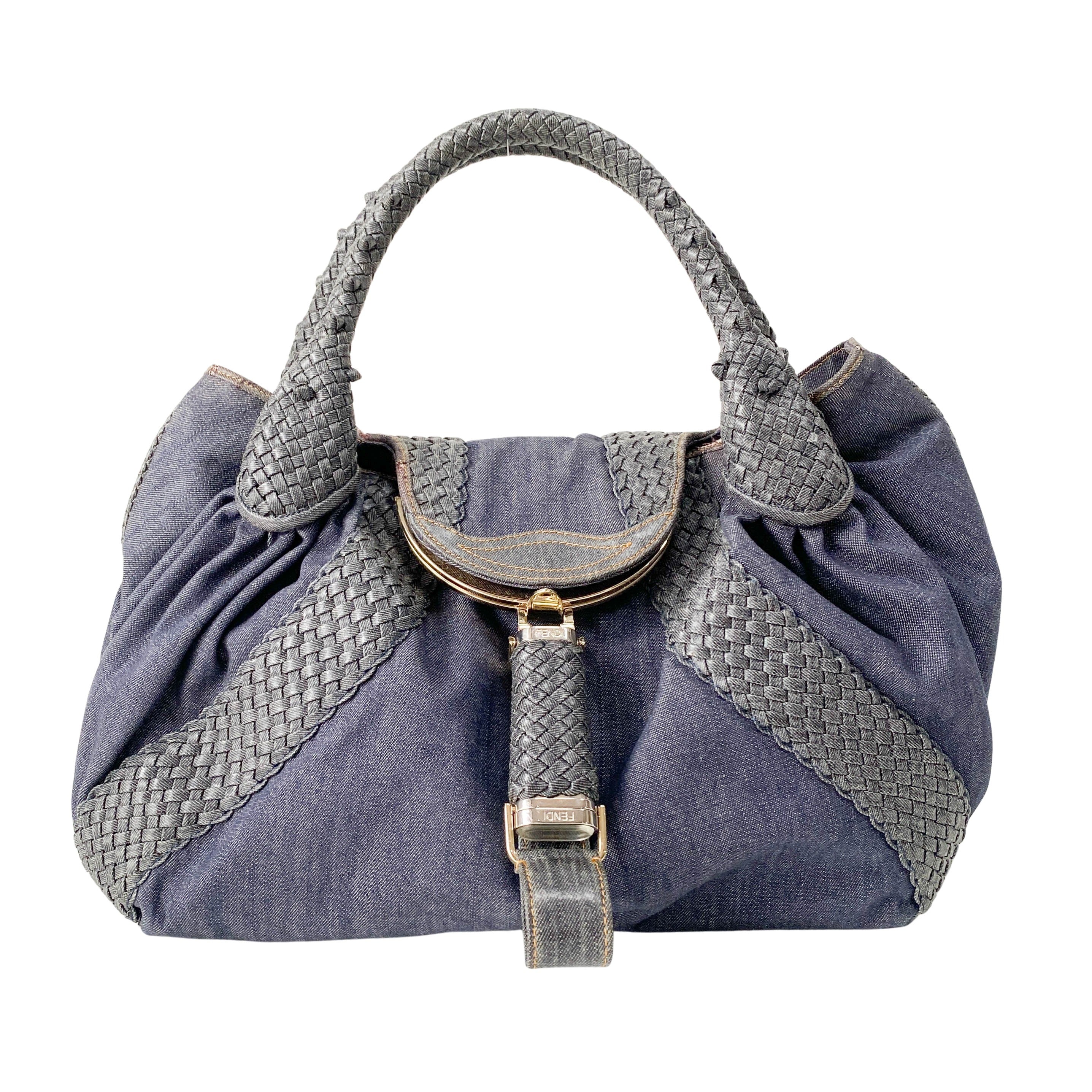 Spy Blue Denim Shoulder Bag