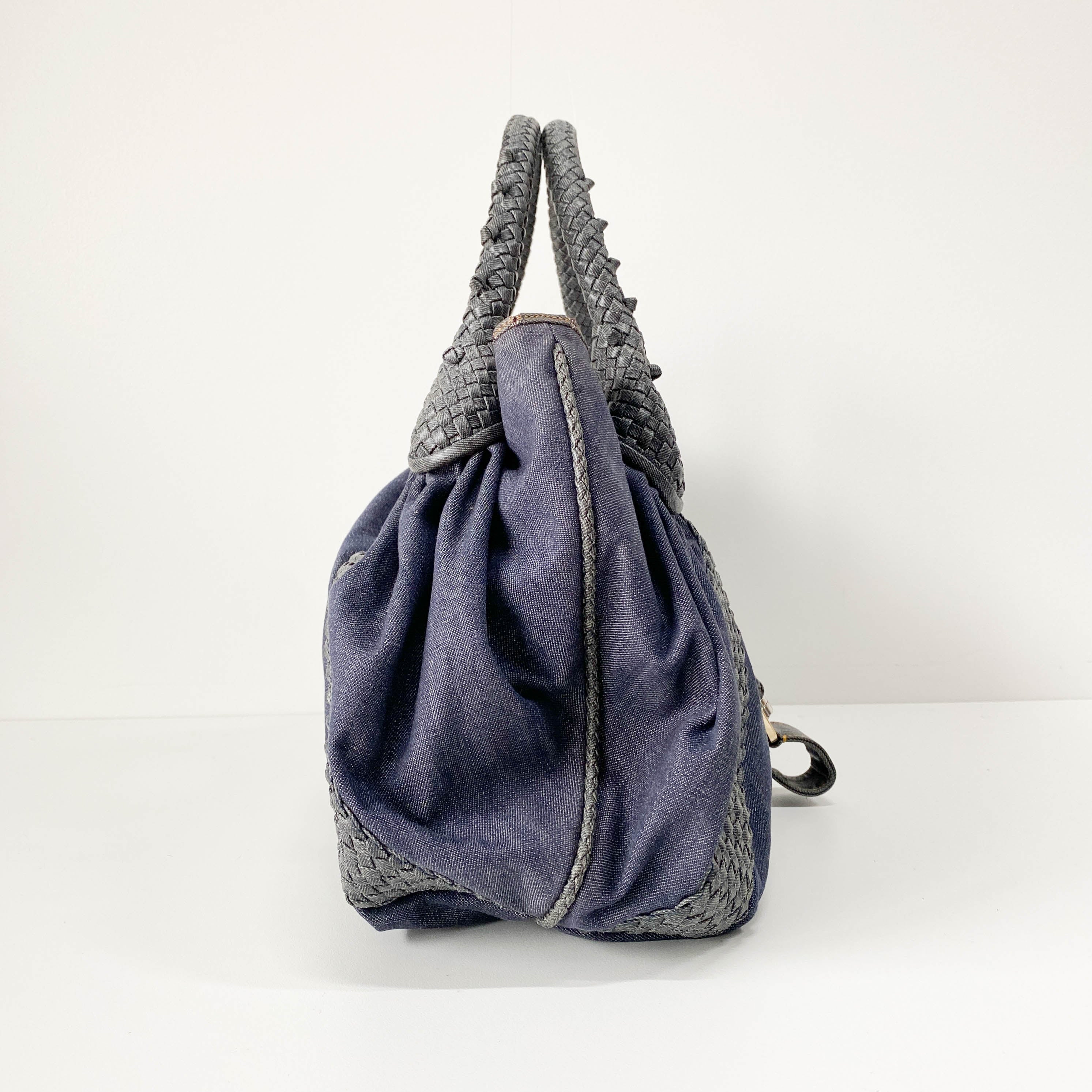 Spy Blue Denim Shoulder Bag