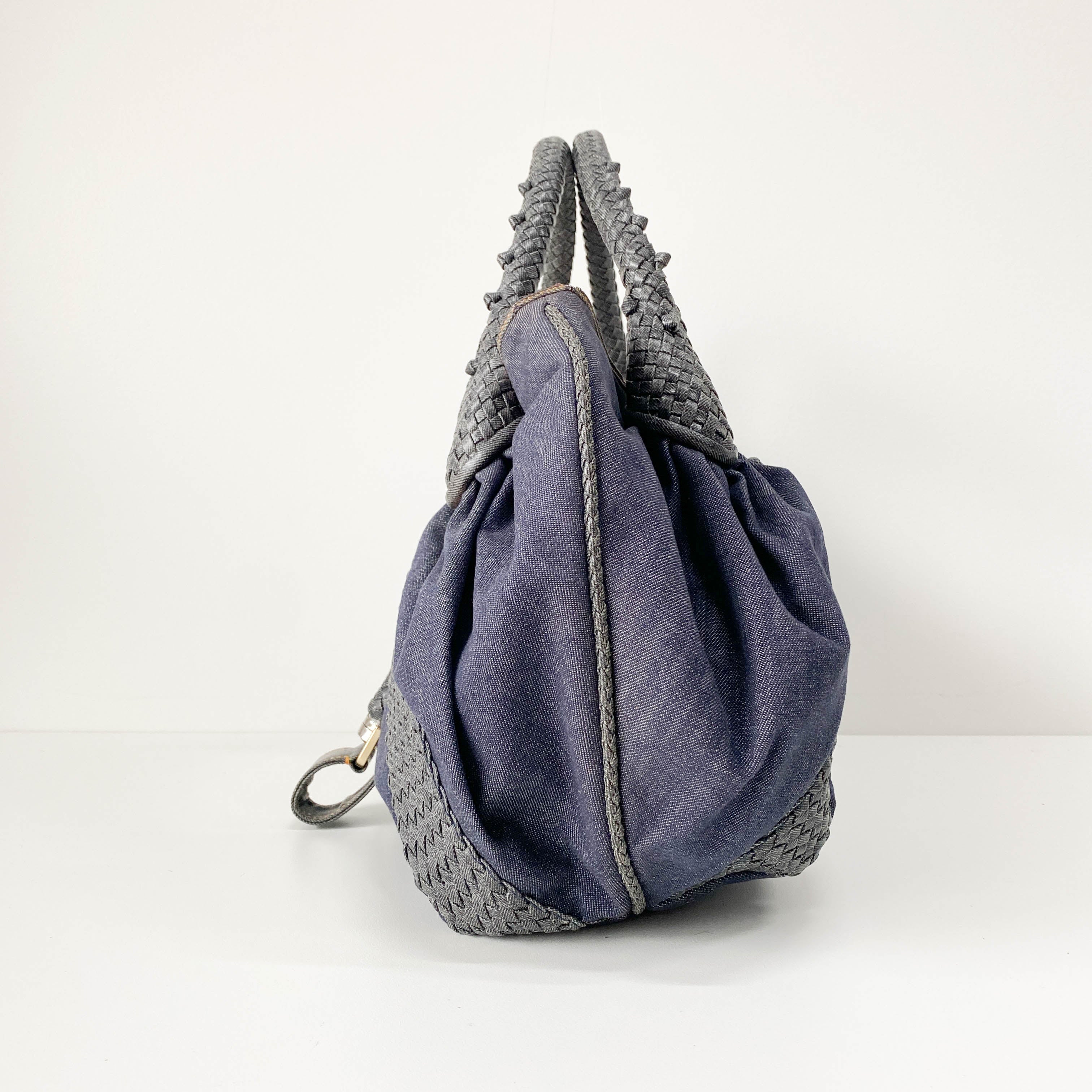 Spy Blue Denim Shoulder Bag
