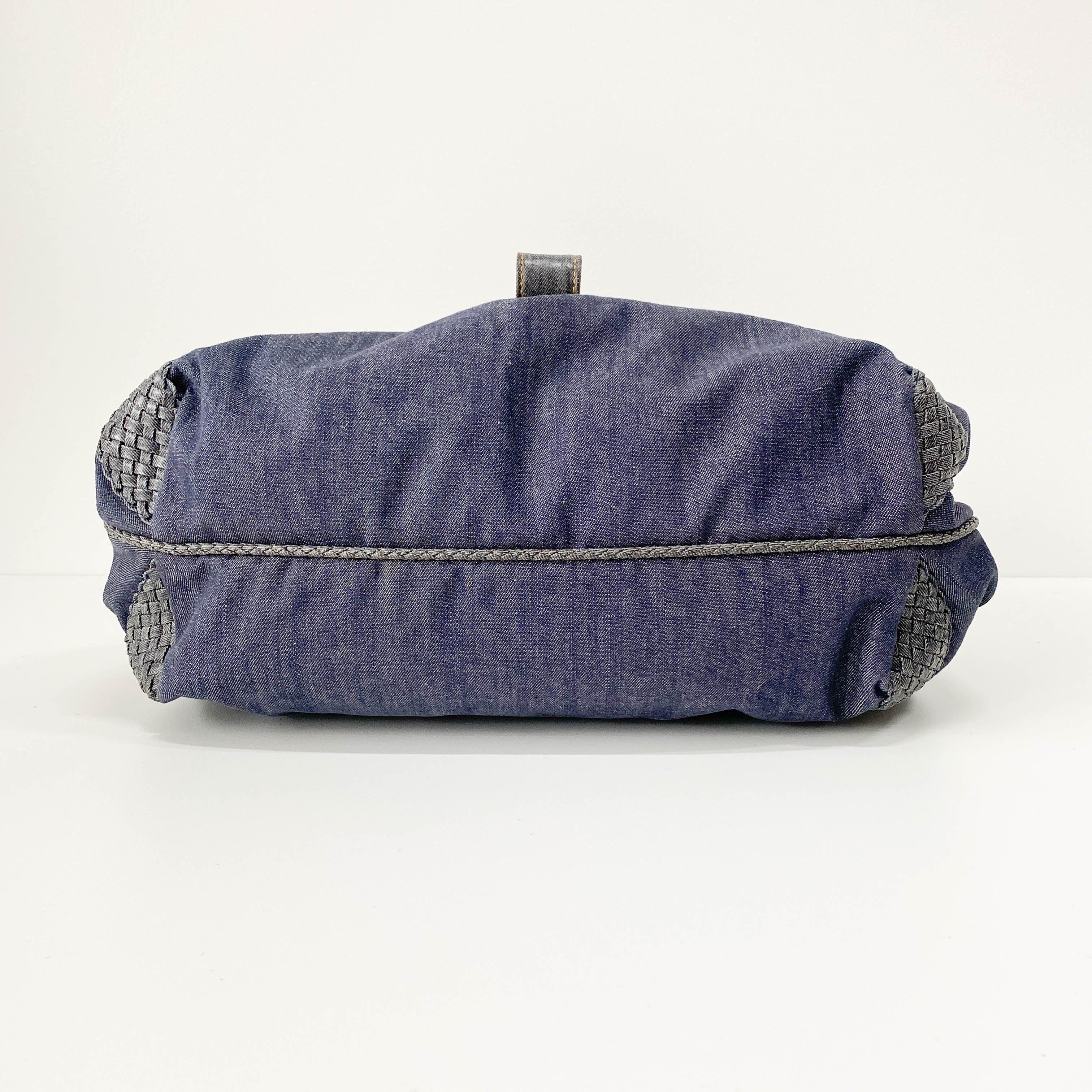 Spy Blue Denim Shoulder Bag