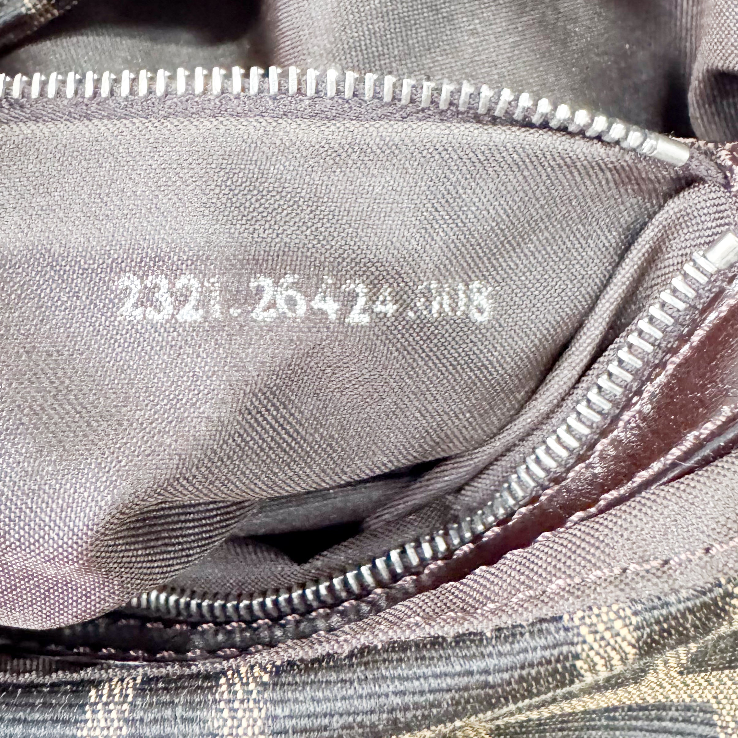 Zucca Baguette Brown Canvas Shoulder Bag