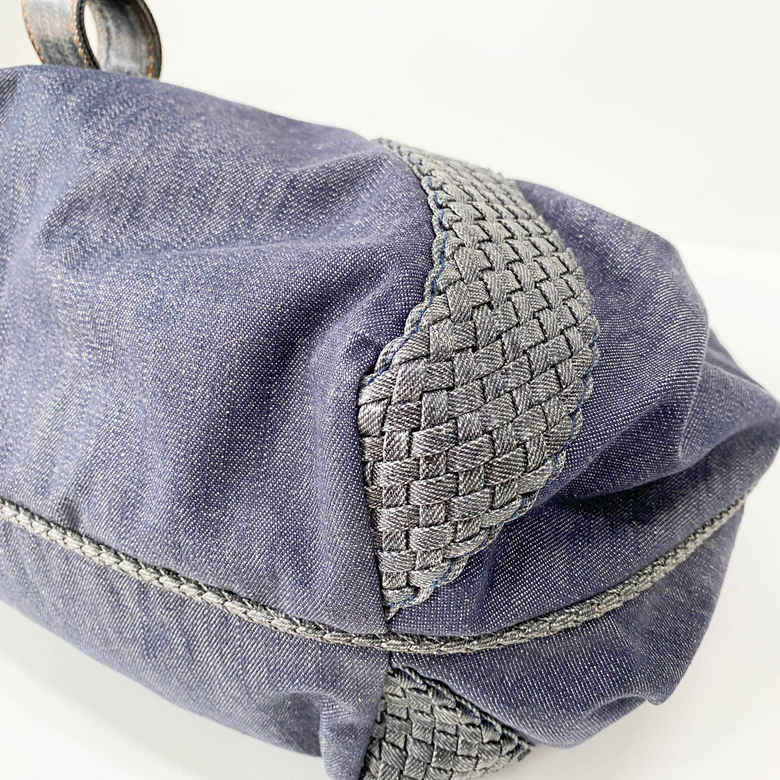 Spy Blue Denim Shoulder Bag