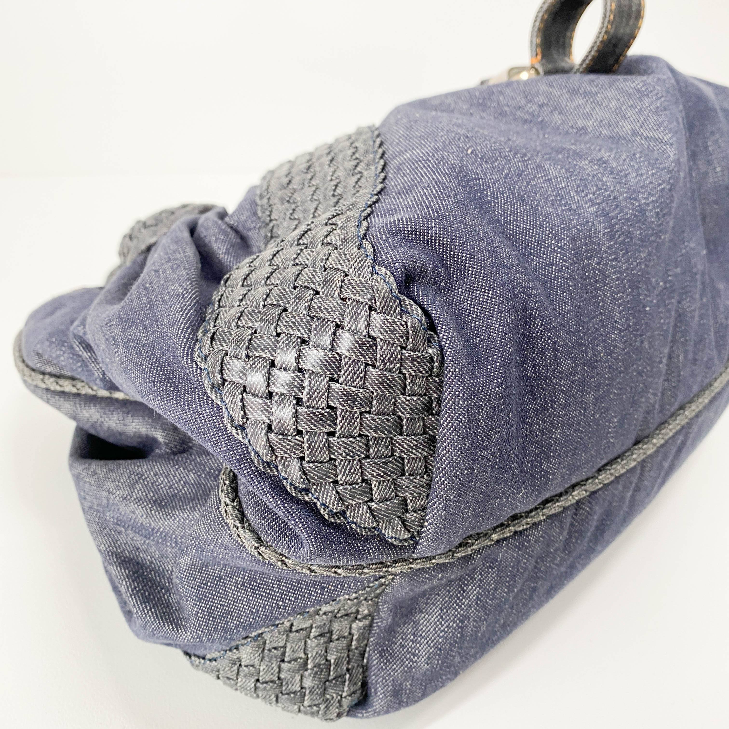 Spy Blue Denim Shoulder Bag