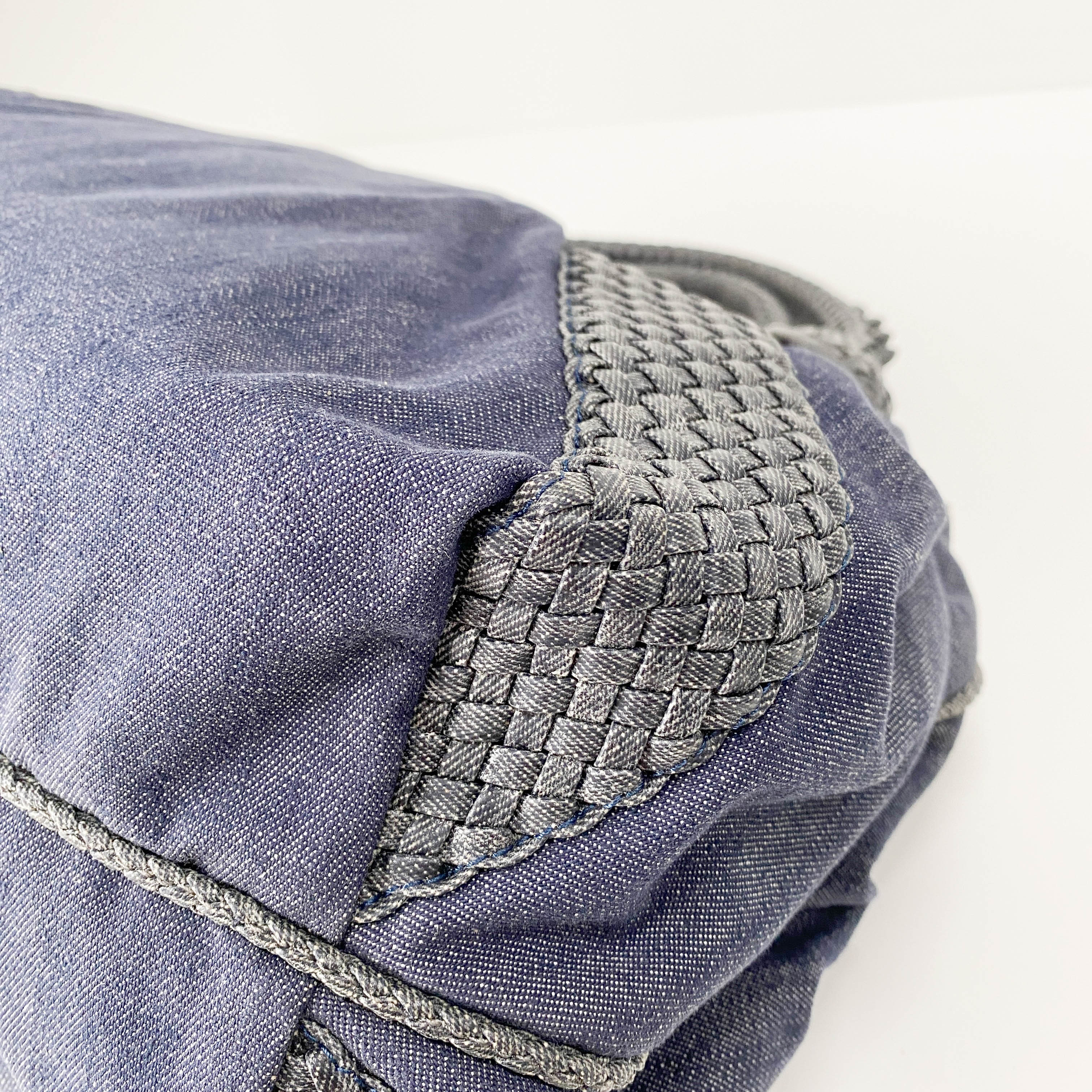 Spy Blue Denim Shoulder Bag