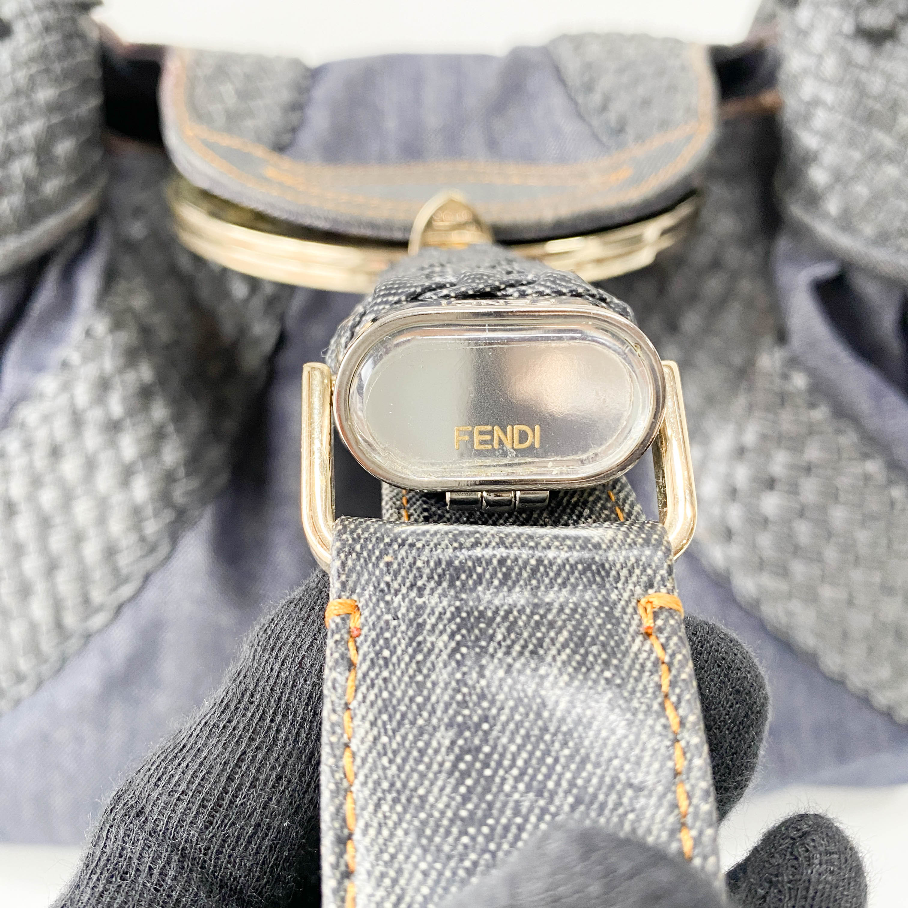 Spy Blue Denim Shoulder Bag