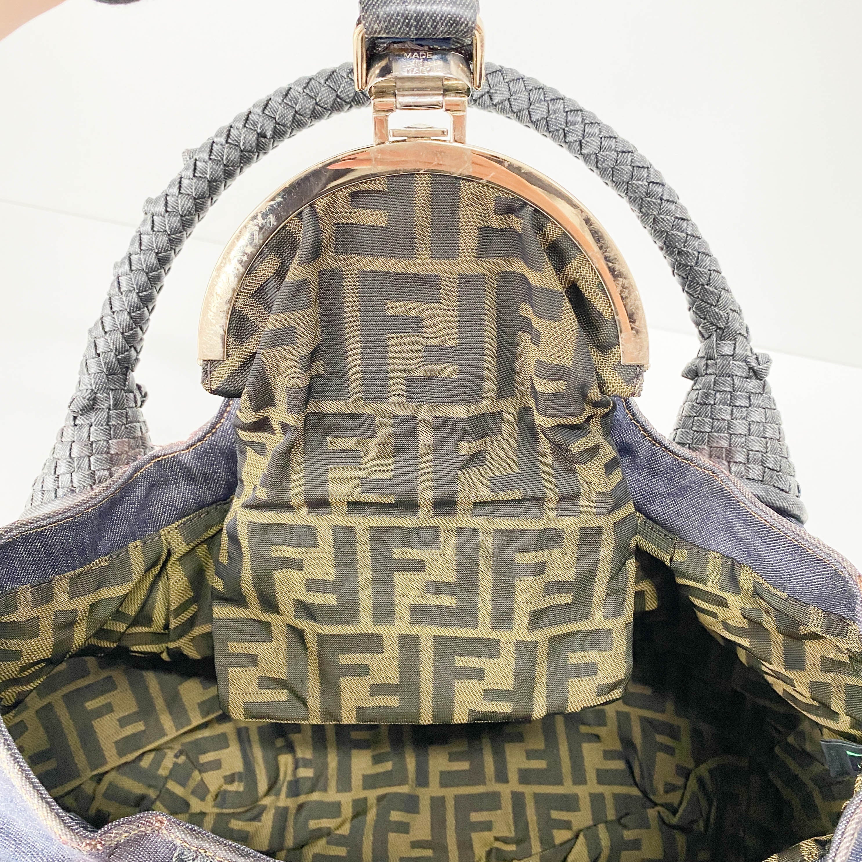 Spy Blue Denim Shoulder Bag