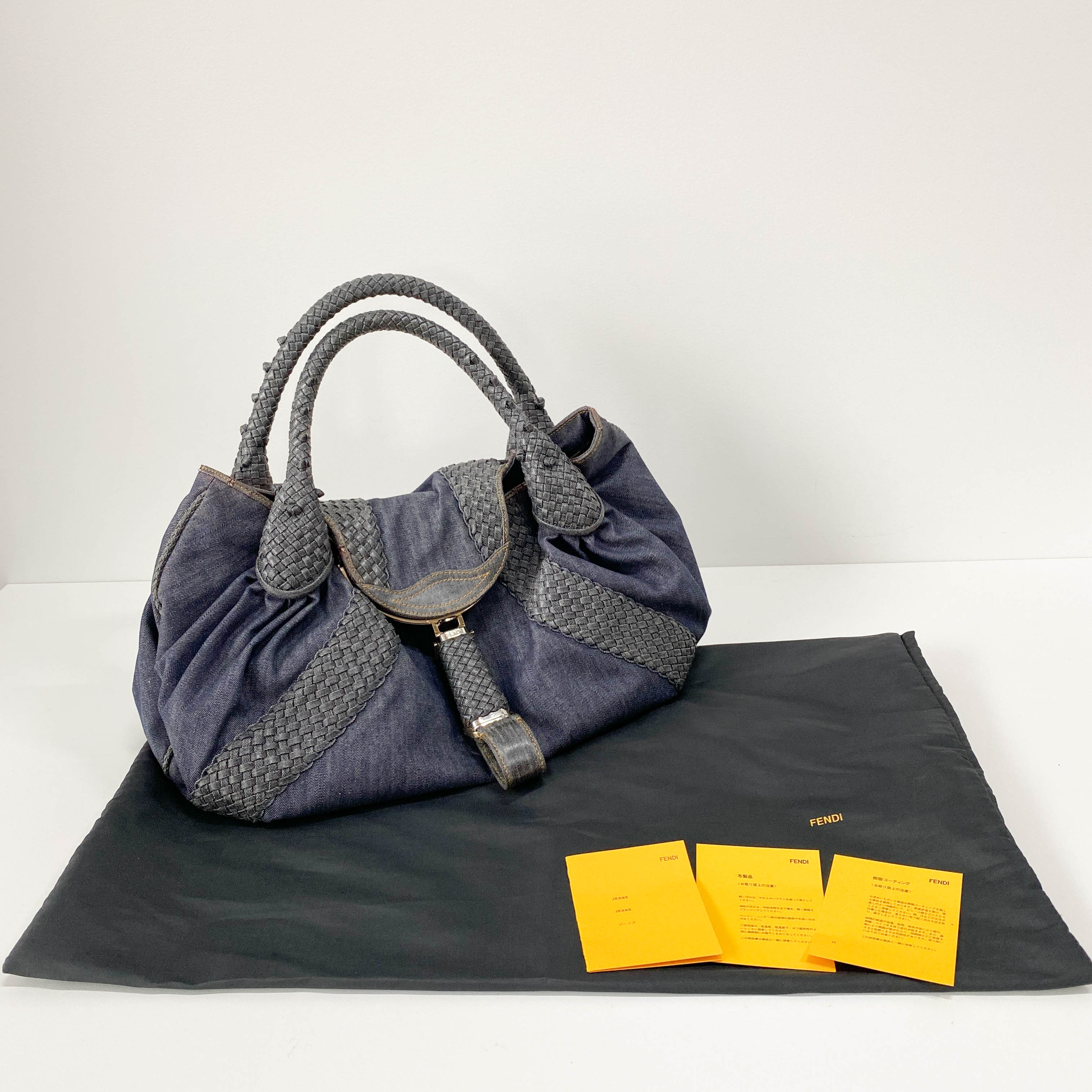 Spy Blue Denim Shoulder Bag