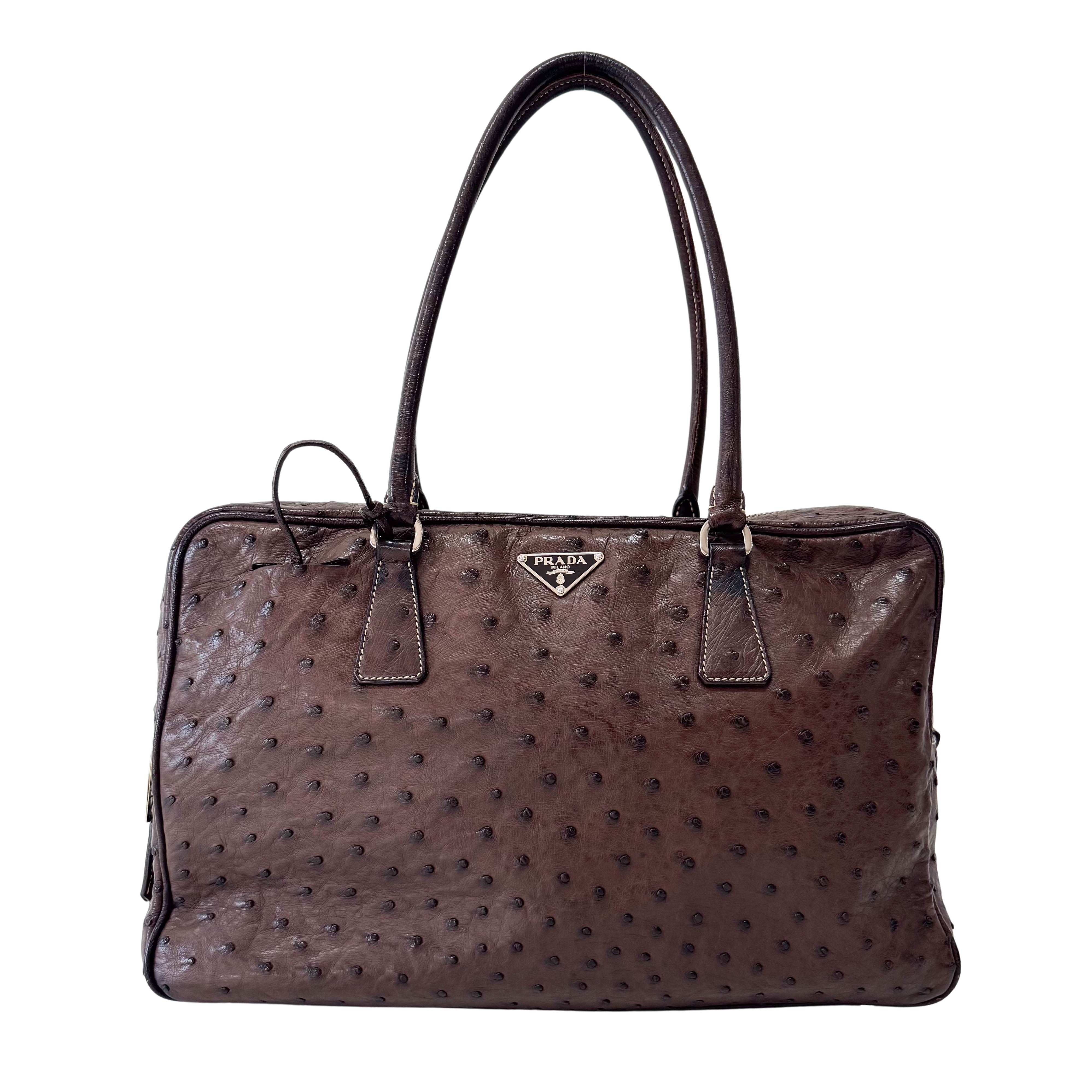 Brown Leather Top Handle Bag