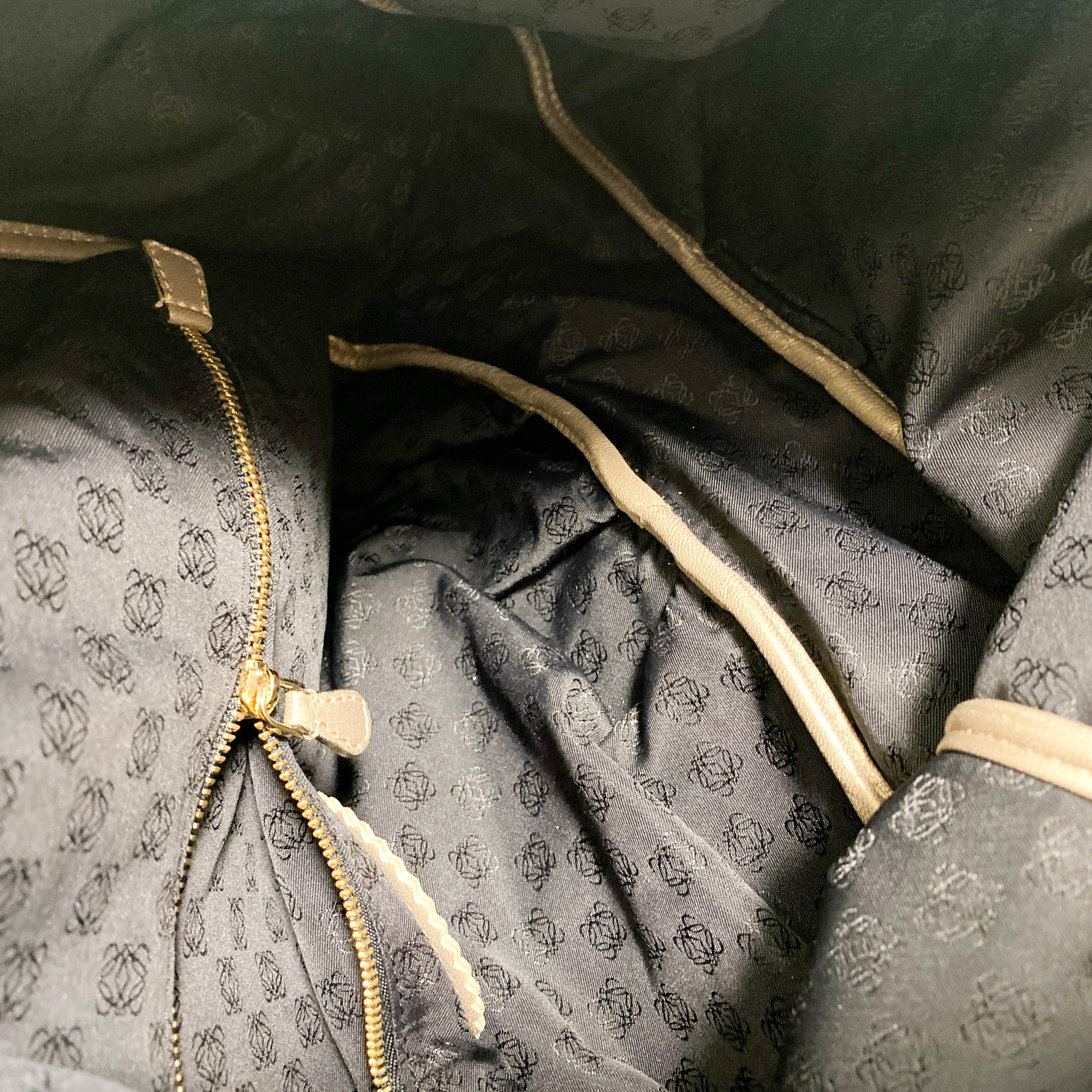 Gold Nappa Leather Hobo Shoulder Bag