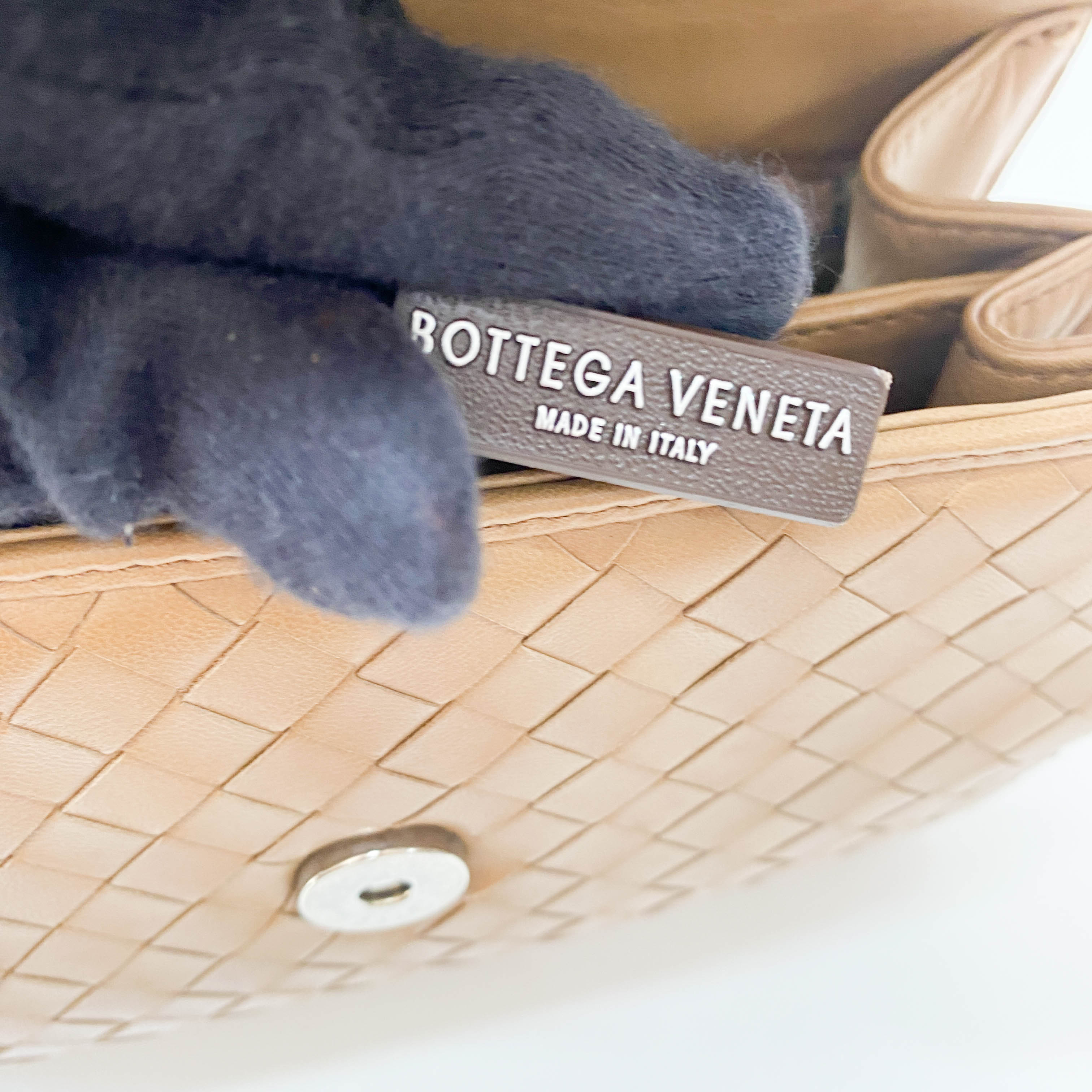 Intrecciato Mini Brown Leather Handbag