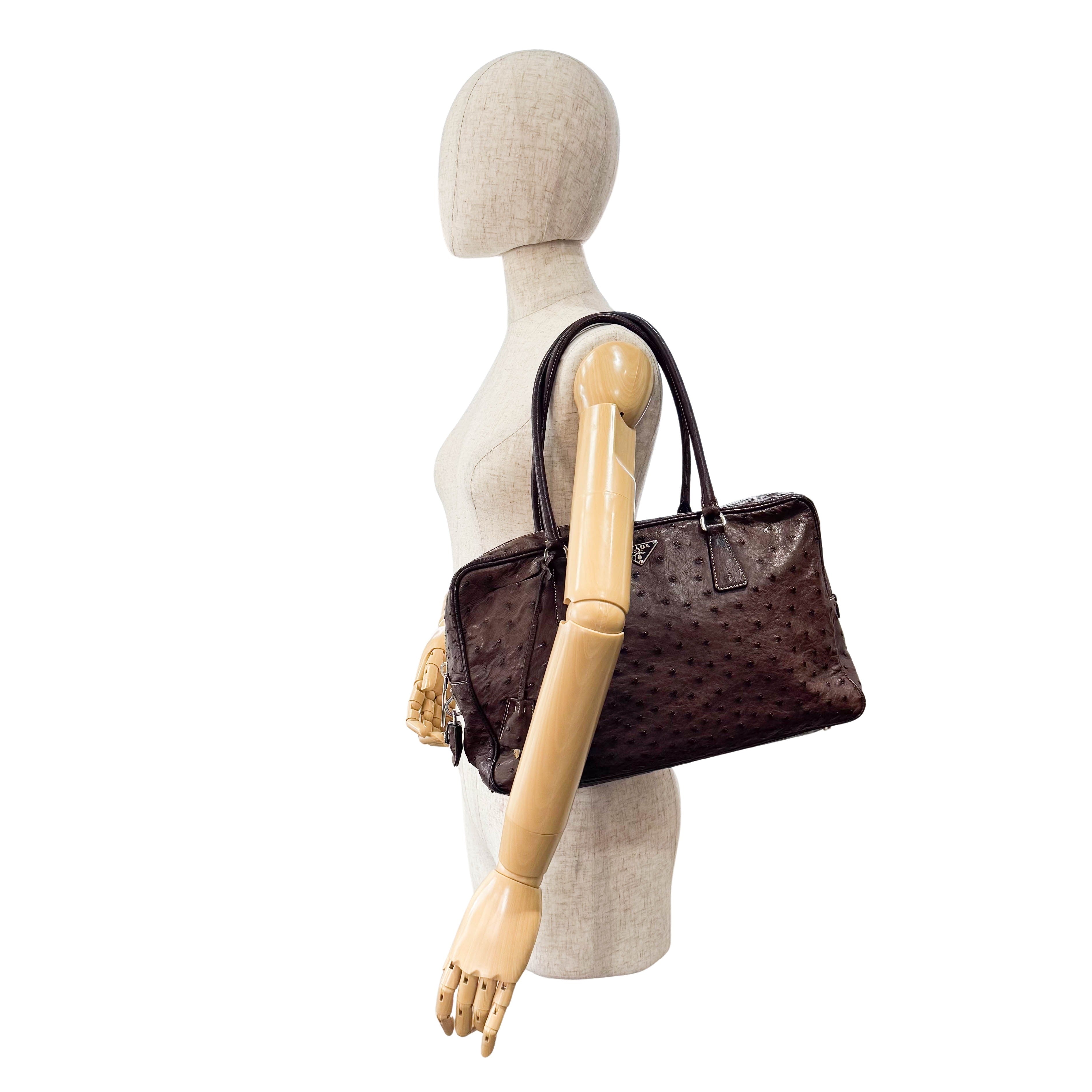 Brown Leather Top Handle Bag