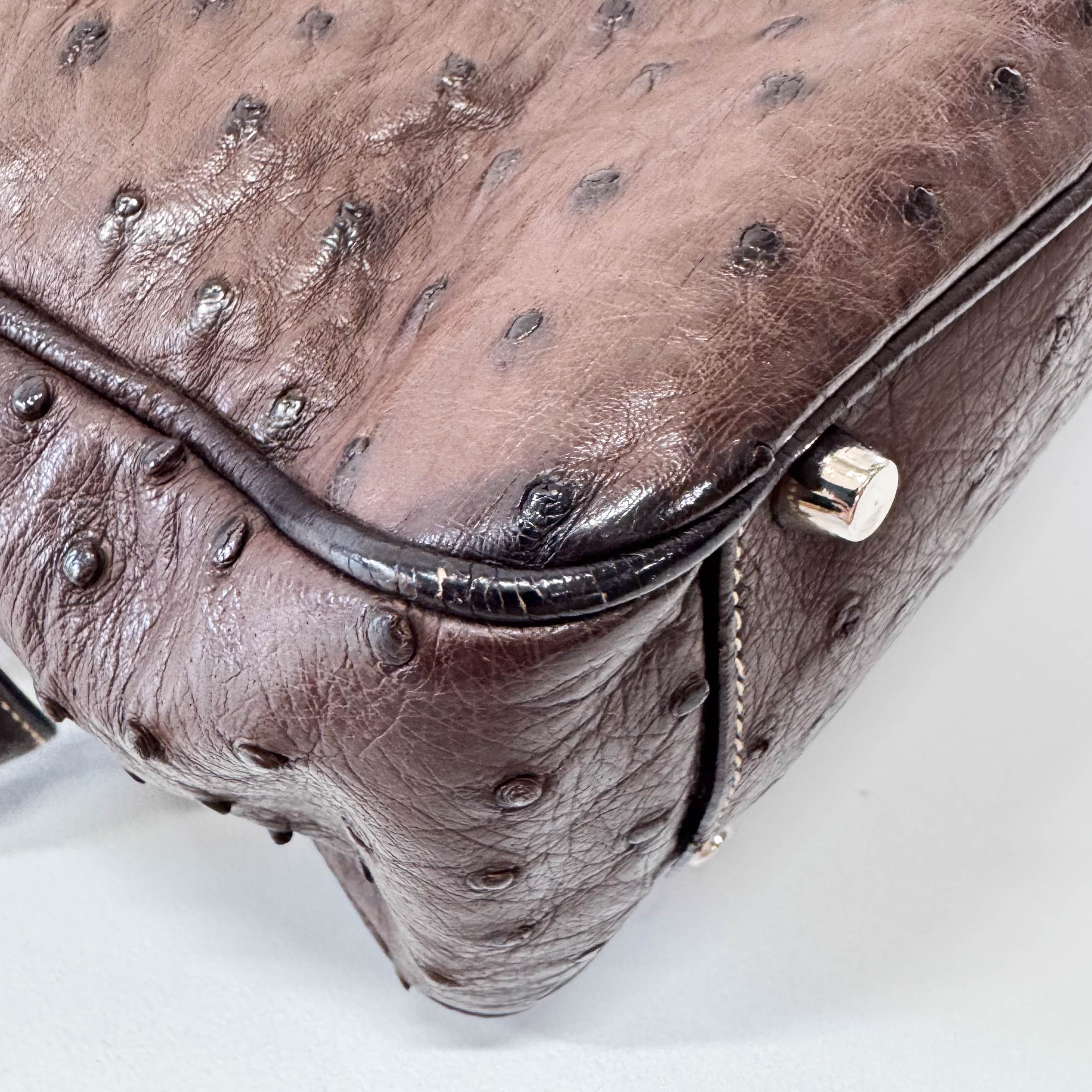 Brown Leather Top Handle Bag
