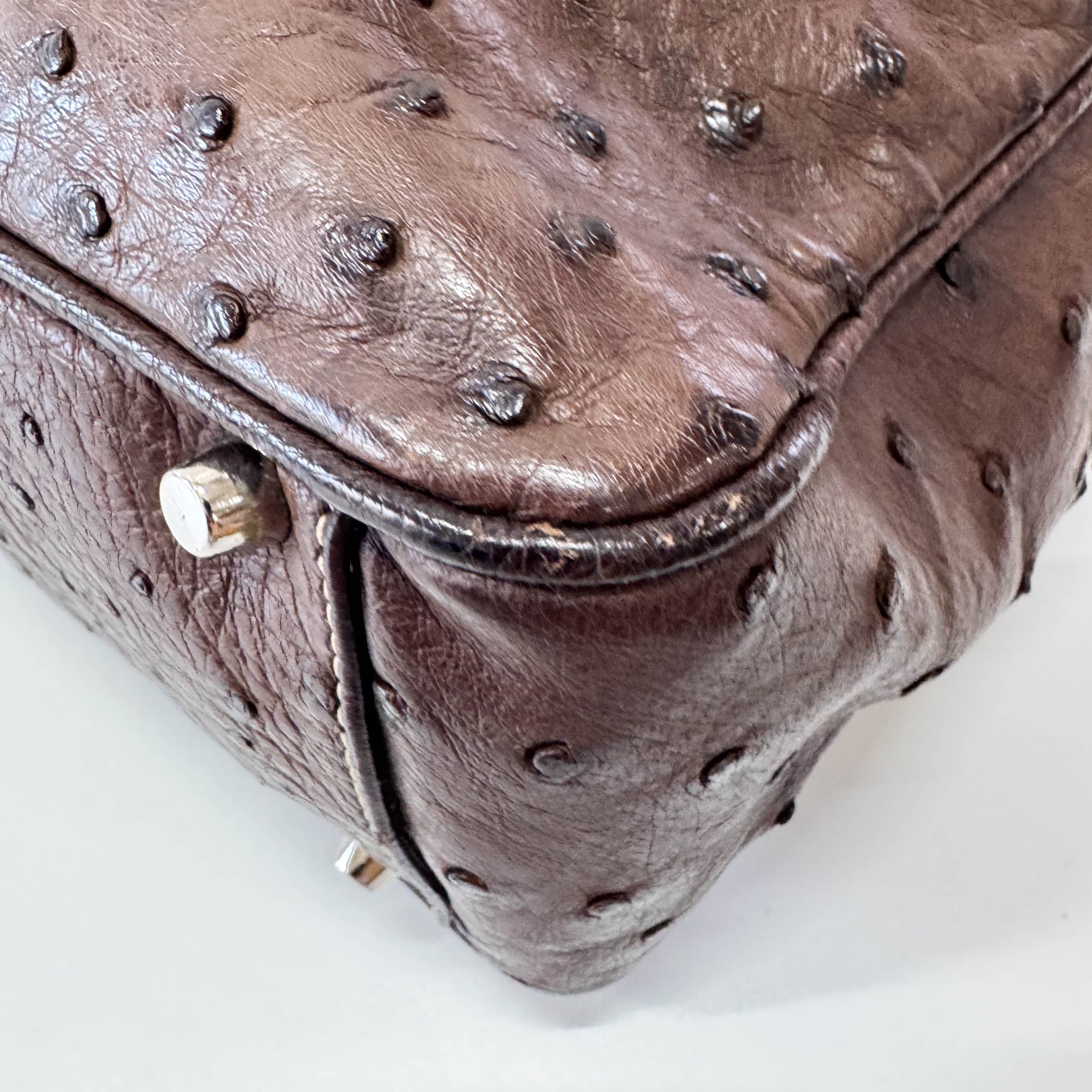 Brown Leather Top Handle Bag